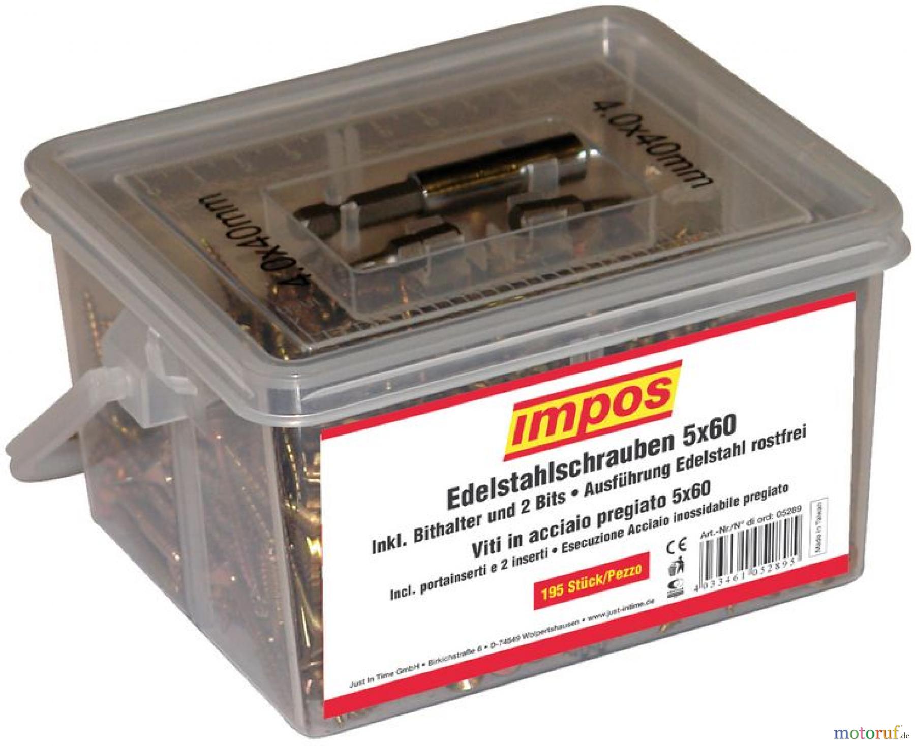 Impos (Güde) EDELSTAHLSCHRAUBEN 5X60 T-25 - 05289_EM