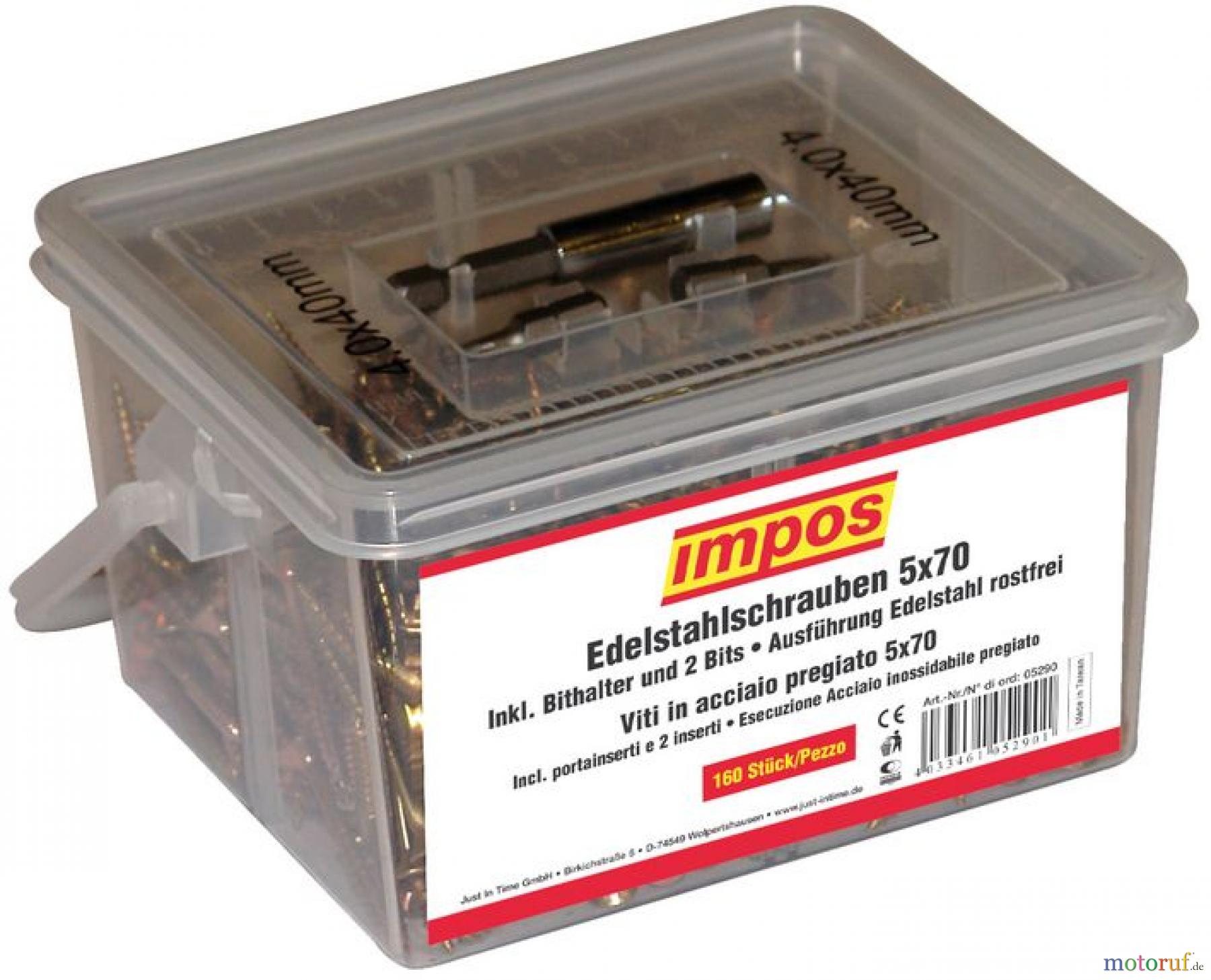 Impos (Güde) EDELSTAHLSCHRAUBEN 5X70 T-25 - 05290_EM
