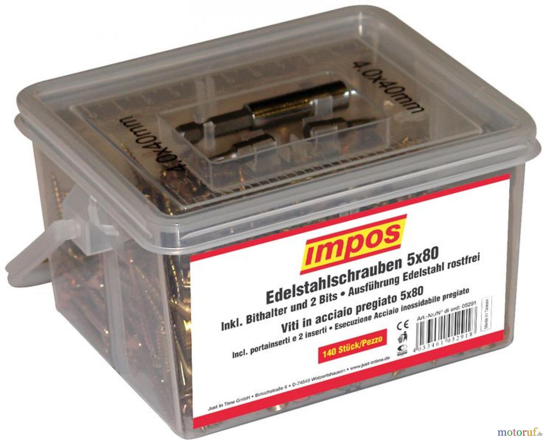 Impos (Güde) EDELSTAHLSCHRAUBEN 5X80 T-25 - 05291_EM