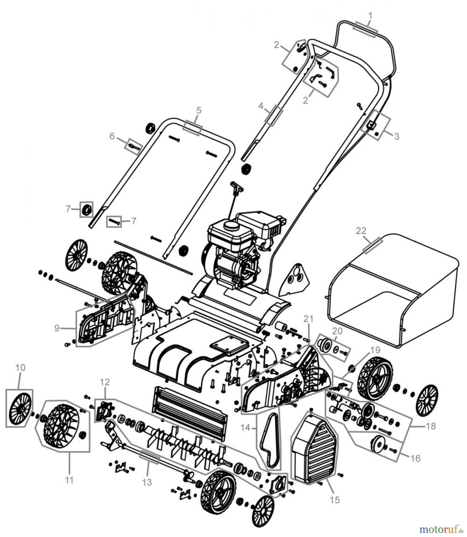 Güde Gartentechnik Vertikutierer Benzin-Vertikutierer MOTOR-VERTIKUTIERER GV 2400 SL - 95140 FSL95140-01 Seite 1