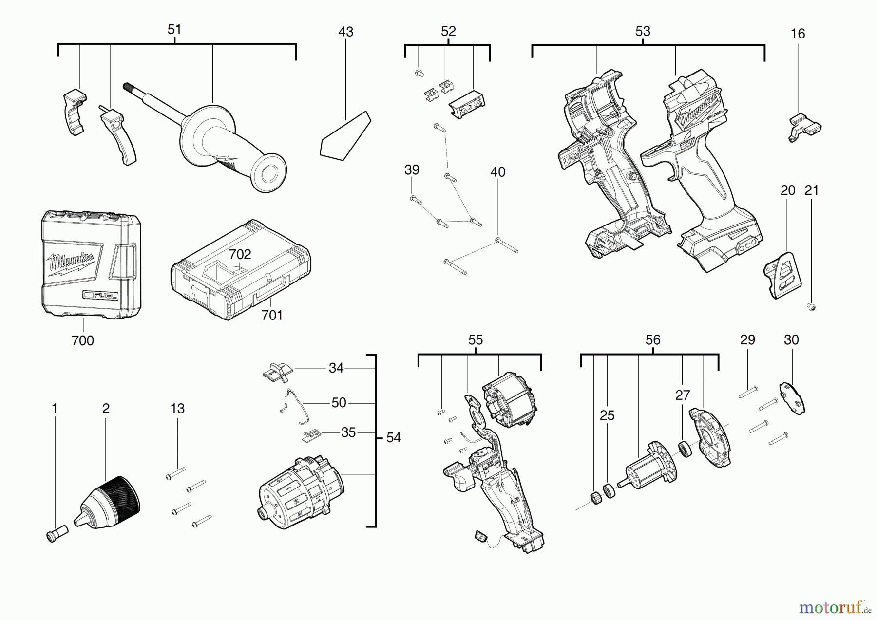 Milwaukee Akku-Geräte Bohren und Meißeln Schlagbohrschrauber M18 FPD2 AKKU-SCHLAGBOHRSCHRAUBER
