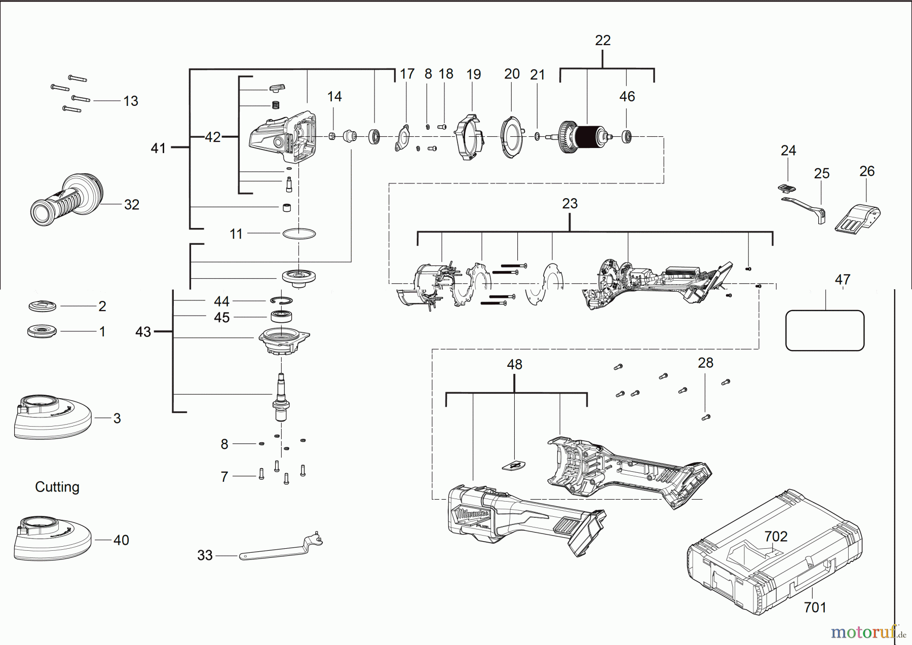 Milwaukee Akku-Geräte Schleifen und Polieren Schliefer 150mm M18 FHSAG150XB Seite 1