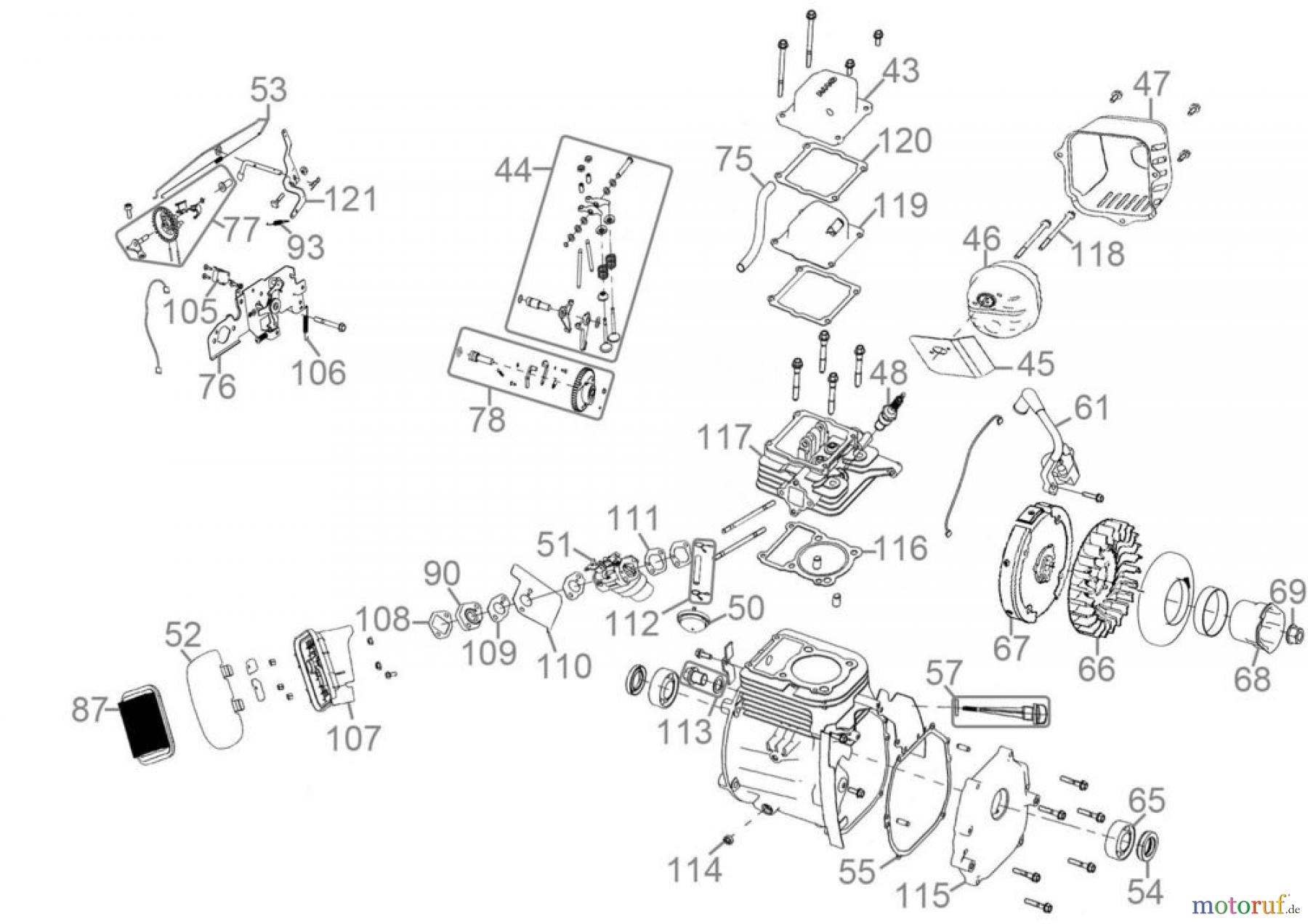 Güde Gartentechnik Rasenmäher Benzin-Rasenmäher Schnittbreite ab 50 cm Wiesenmäher WM 561 TRI - 95388 Ersatzteileversion FSL95388-01 Seite 2