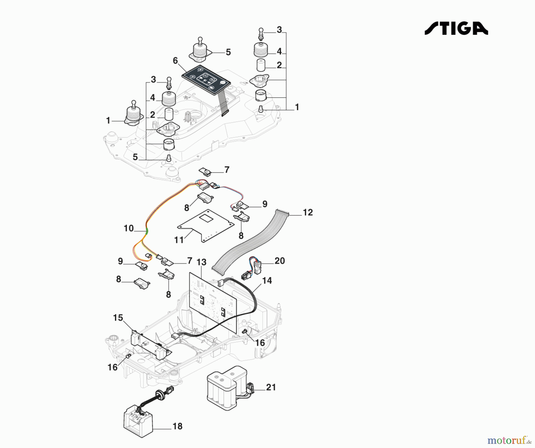  Stiga Mähroboter Baujahr 2023 G 1200 (2023) 2R3102018/ST2 Elektrische Teile: Platinen, Sensoren Und Displays