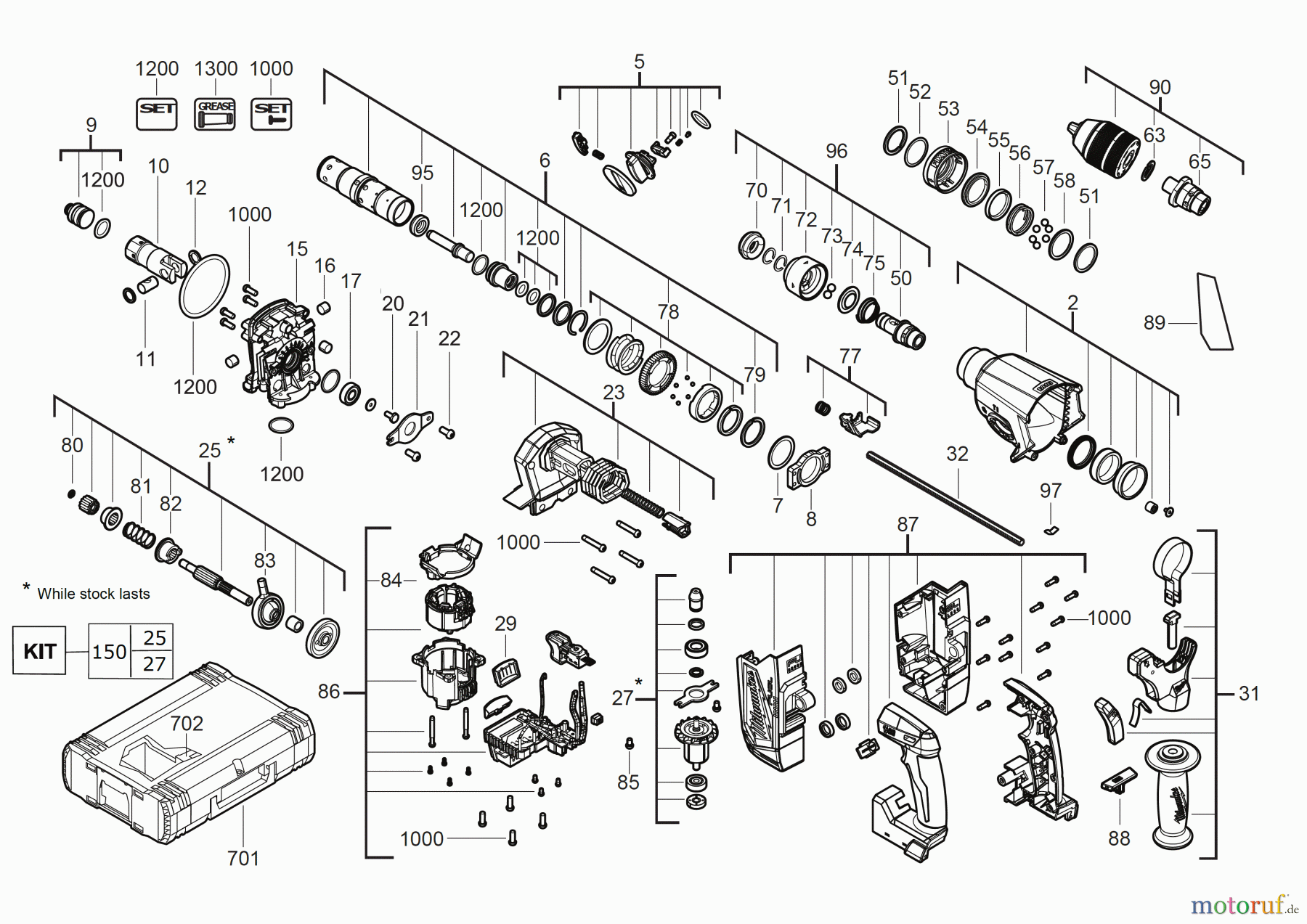  Milwaukee Akku-Geräte Bohren und Meißeln SDS-PLUS M18 FHX AKKU-KOMBIHAMMER Seite 1