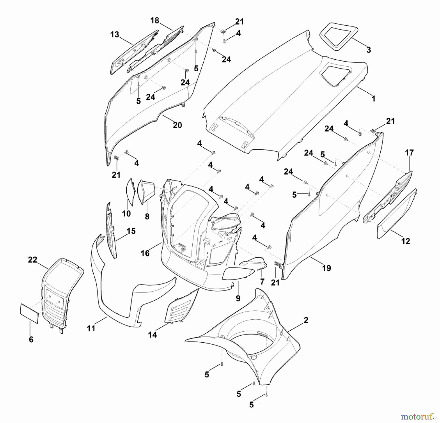 Viking Rasentraktoren Rasentraktoren MT 6127.1 ZL D - Motorhaube