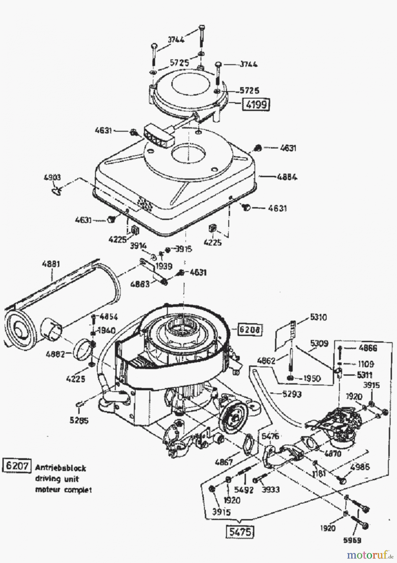 AS-Motor (neu) Hochgras Allmäher AS 21 AS 21 AH1 ab FNr. 011000000000 Antriebsblock