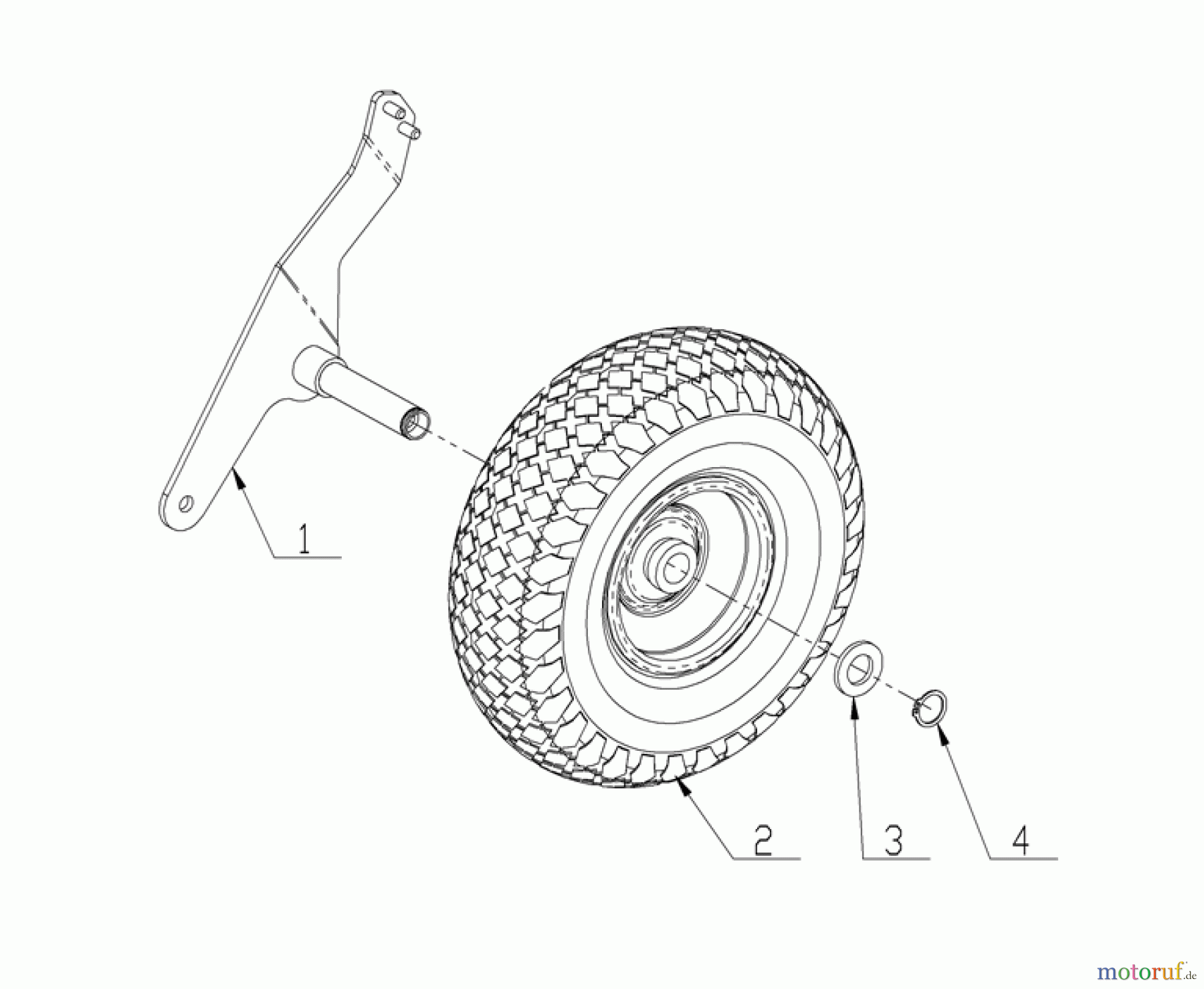AS-Motor (neu) Spezial Wildkrautentferner AS 30 E-WeedHex ab FNr. 033218050001 Linke Radaufhängung