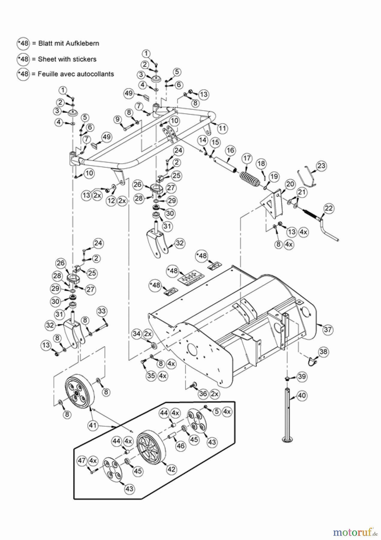 AS-Motor (neu) Spezial Geräteträger und Anbaugeräte Anbau-Schlegelmähwerk 68 cm ab FNr. 037520070001 ab FNr. 037520070001 Radholm