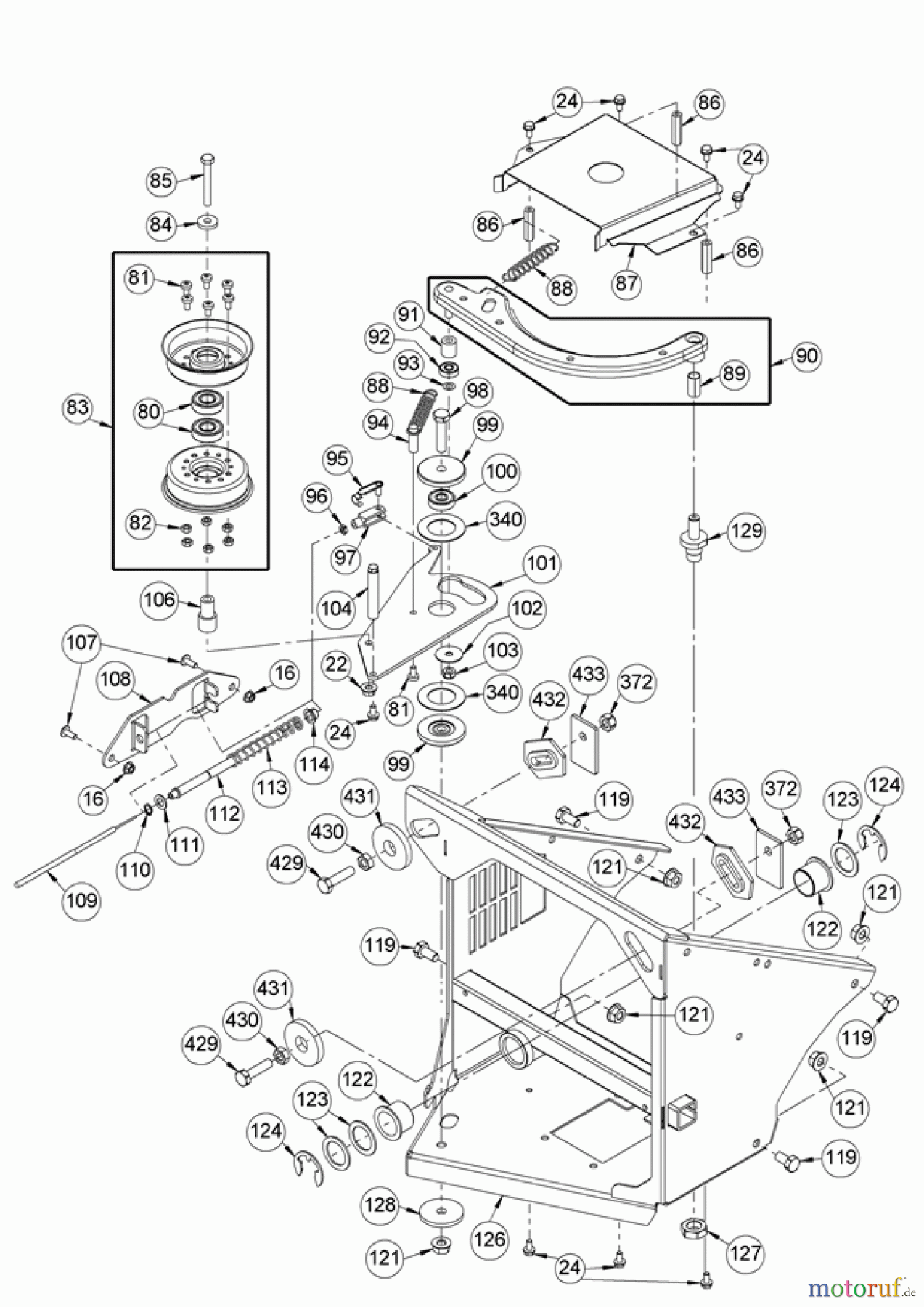 AS-Motor (neu) Hochgras Schlegelmäher AS 701 SM ab FNr. 026820110018 Riemenspanner und Bremshebel