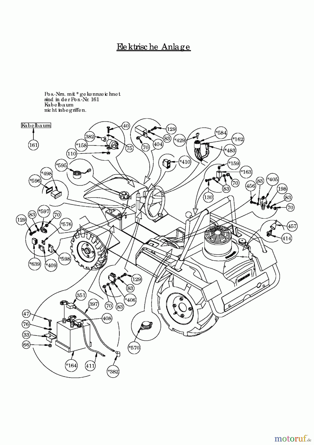 AS-Motor (neu) Hochgras Aufsitzmäher AS 911, AS 915 Enduro ab FNr. 018205404029 Elektrische Anlage