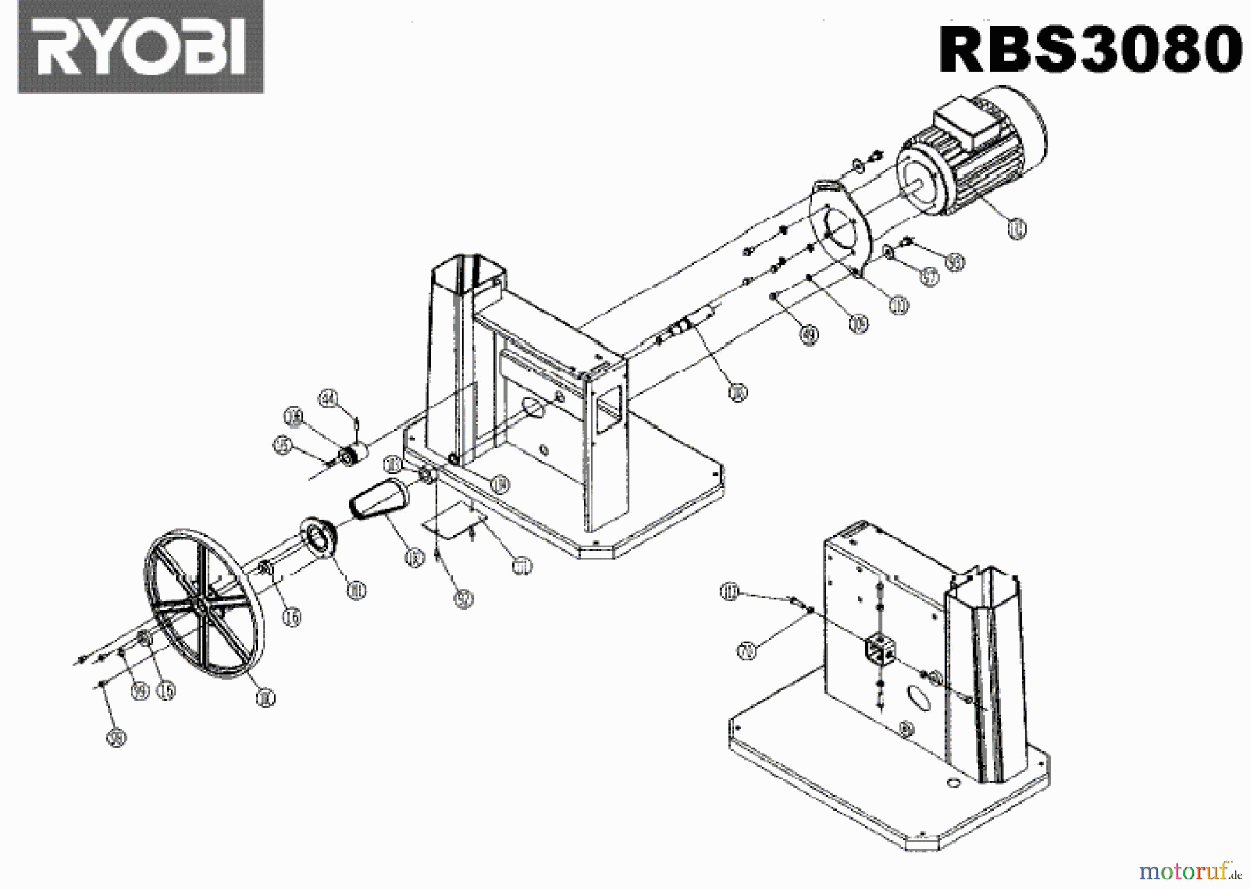  Ryobi Sägen Bandsägen RBS3080 Seite 2
