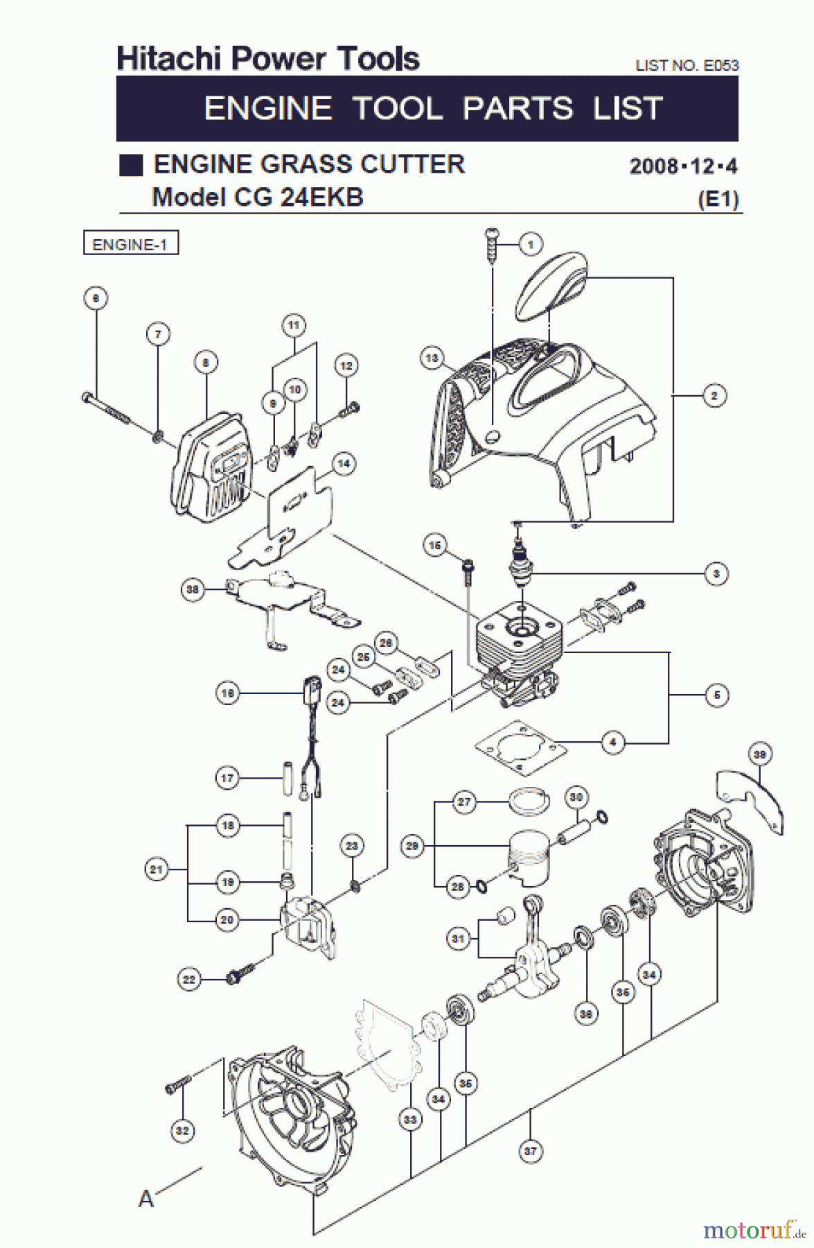  Hitachi Motorsensen ET-Liste CG24EKB-SL Seite 1