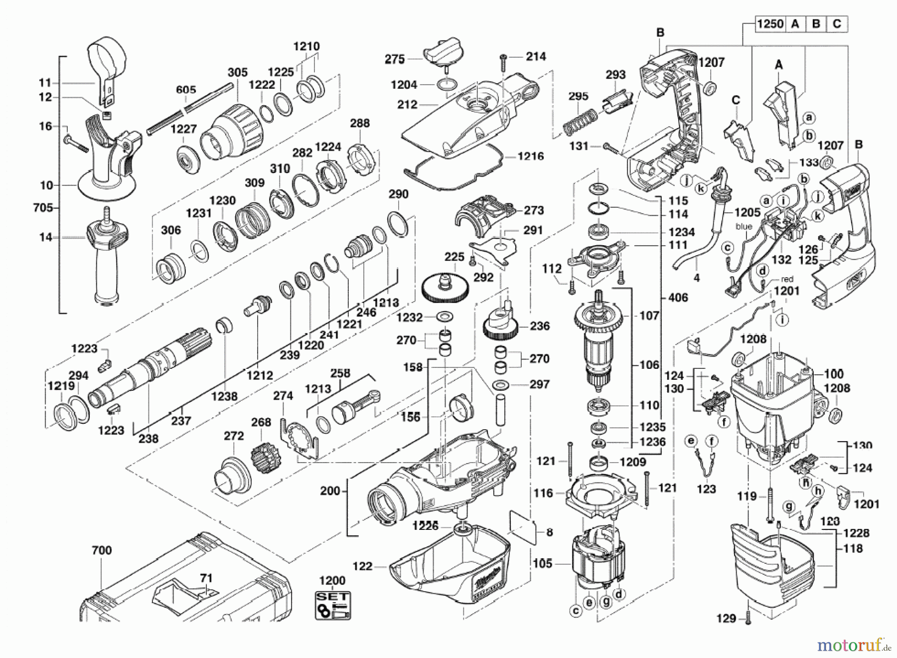 Milwaukee Kabelgeführte Geräte Bohren und Meißeln ältere Geräte Bohrhämmer 545S BOHRHAMMER