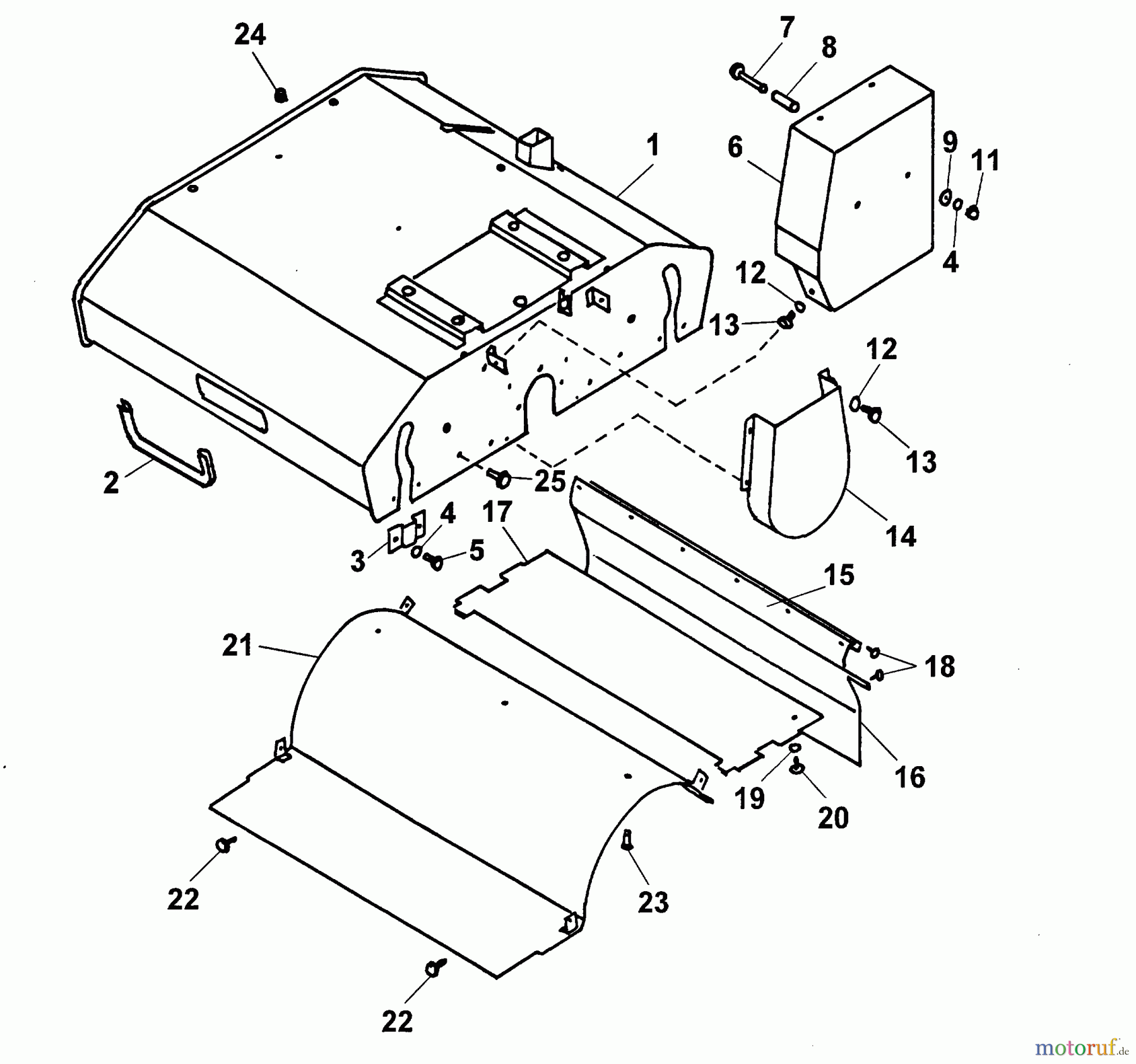  Wolf-Garten Petrol verticutter UV-P/HM 3589680 Series A  (1999) Verticutter housing