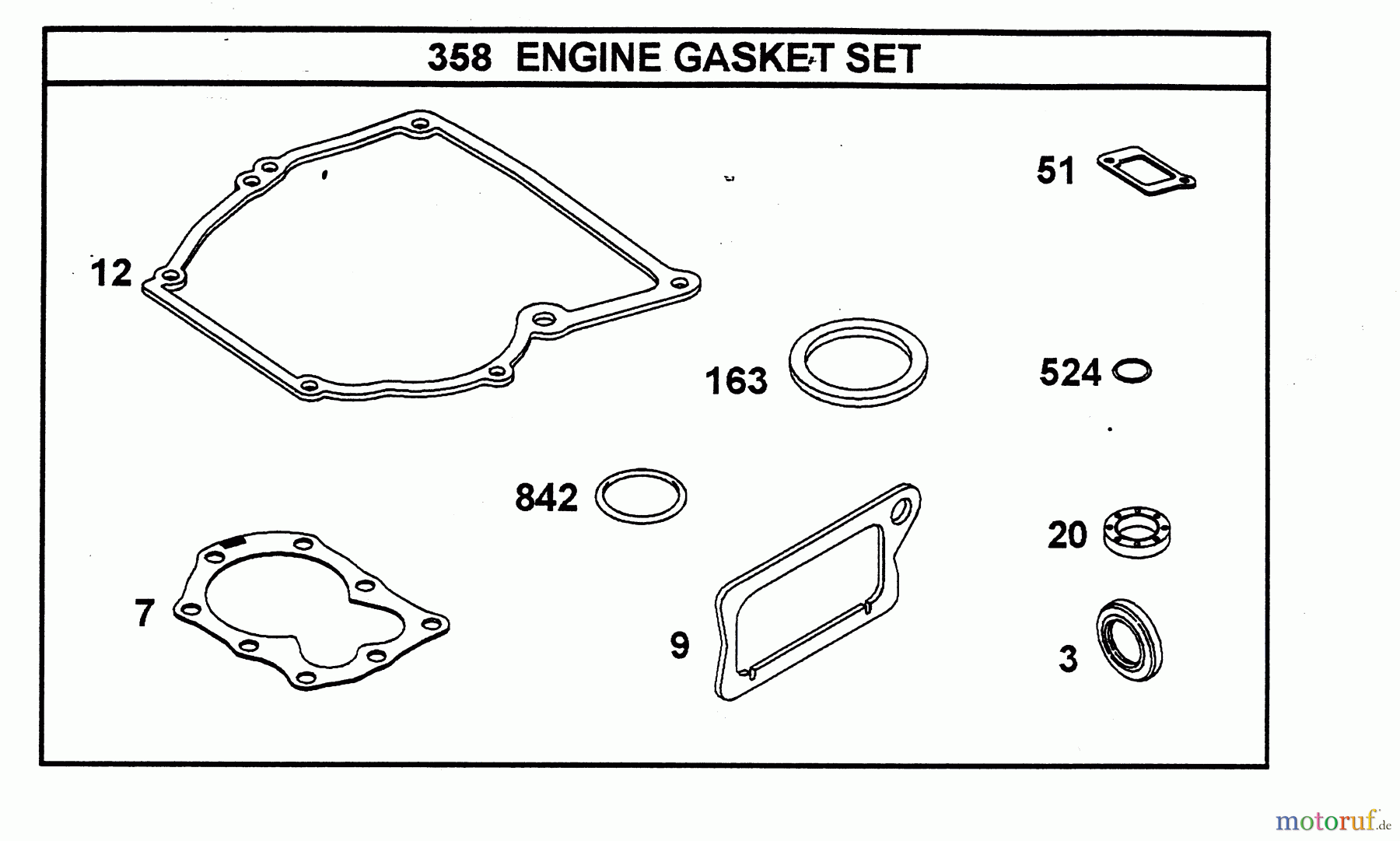  Wolf-Garten Petrol engines Briggs&Stratton Quattro 40 S 2056060  (2002) Seal Set