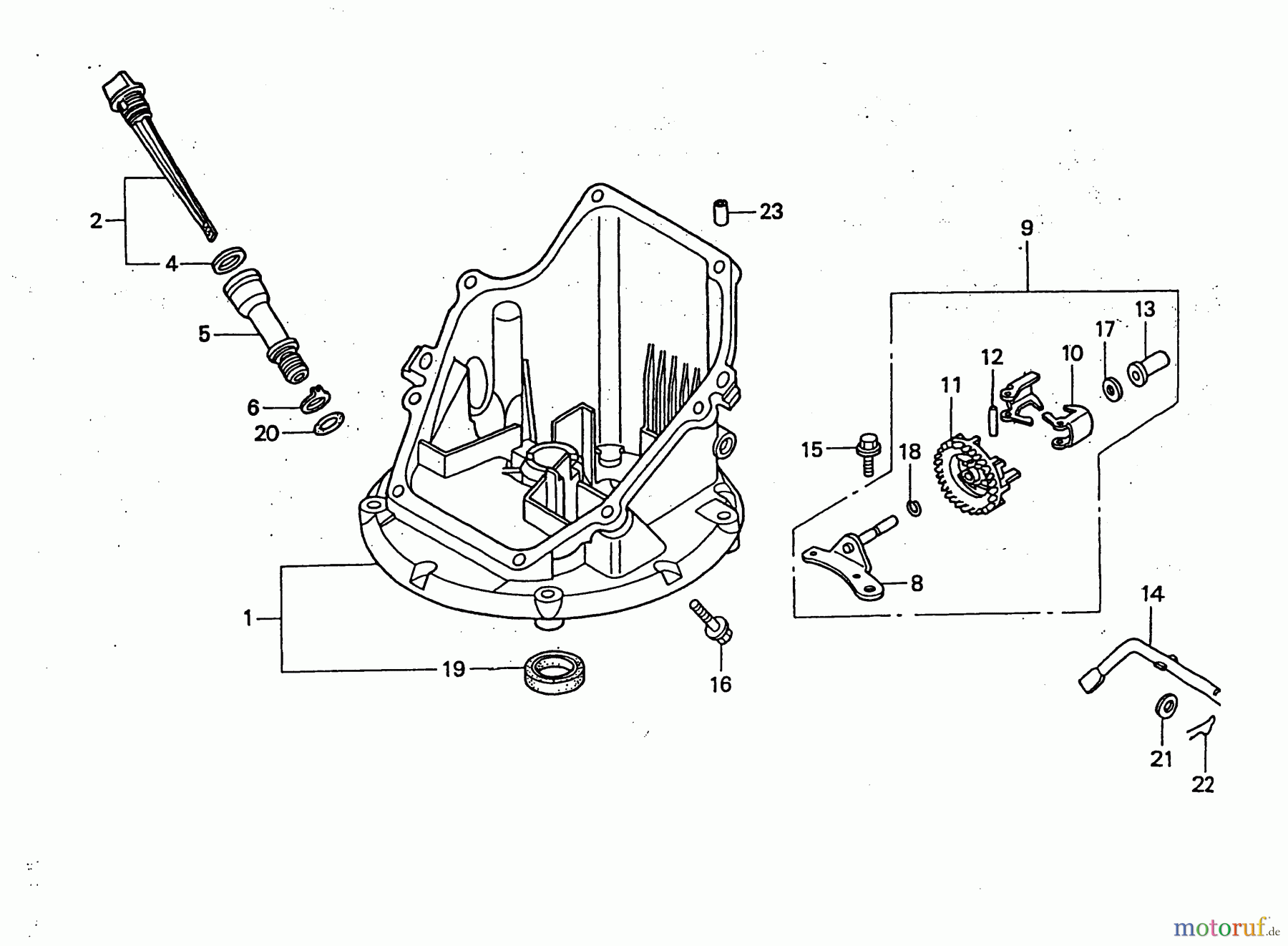  Wolf-Garten Petrol engines Honda GCV 135 2098000-135  (2004) Crankcase cover, Governor