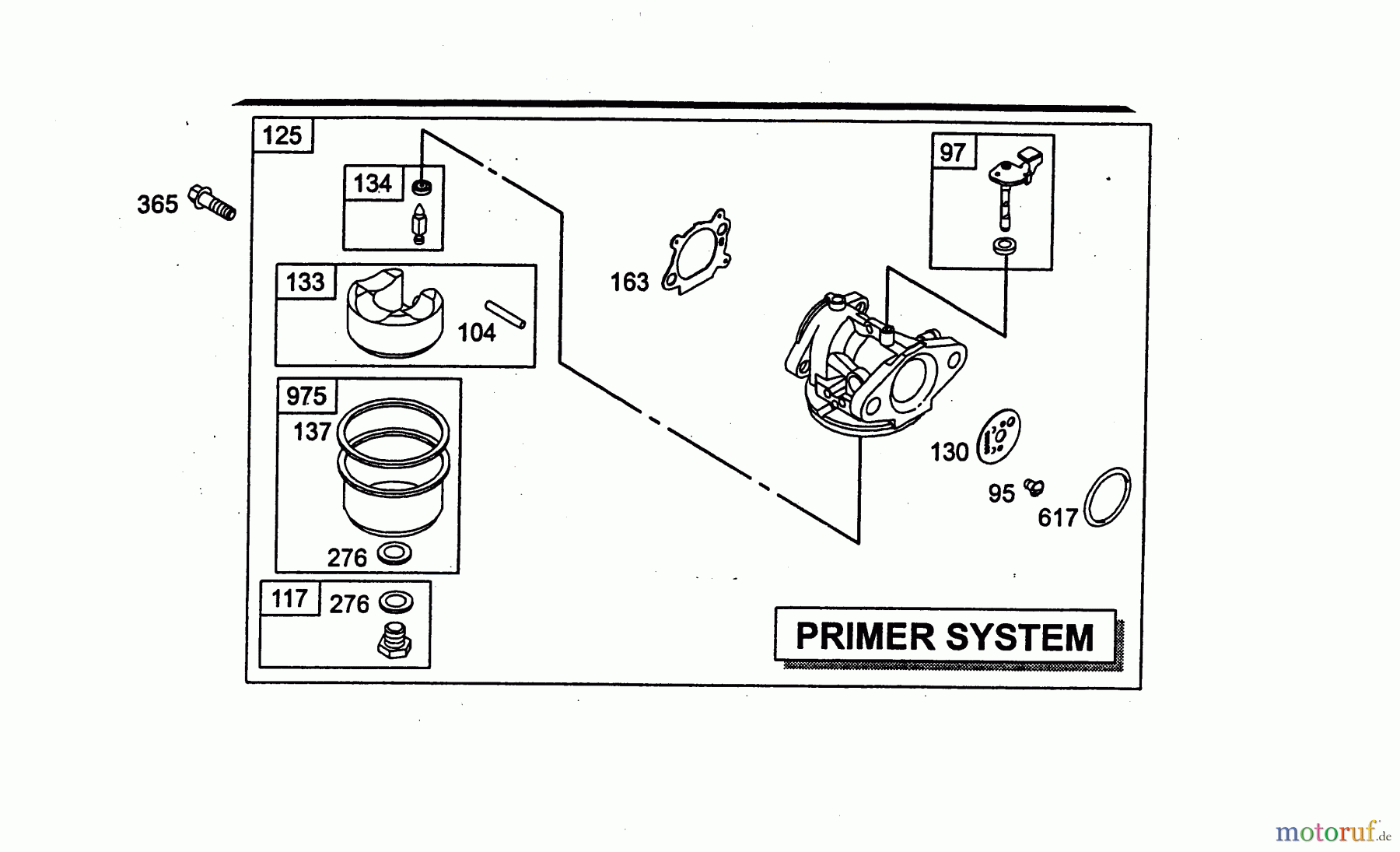 Wolf-Garten Petrol engines Briggs&Stratton Quantum 55 X-ES 2076060 (2003) Carburetor (Primer system)