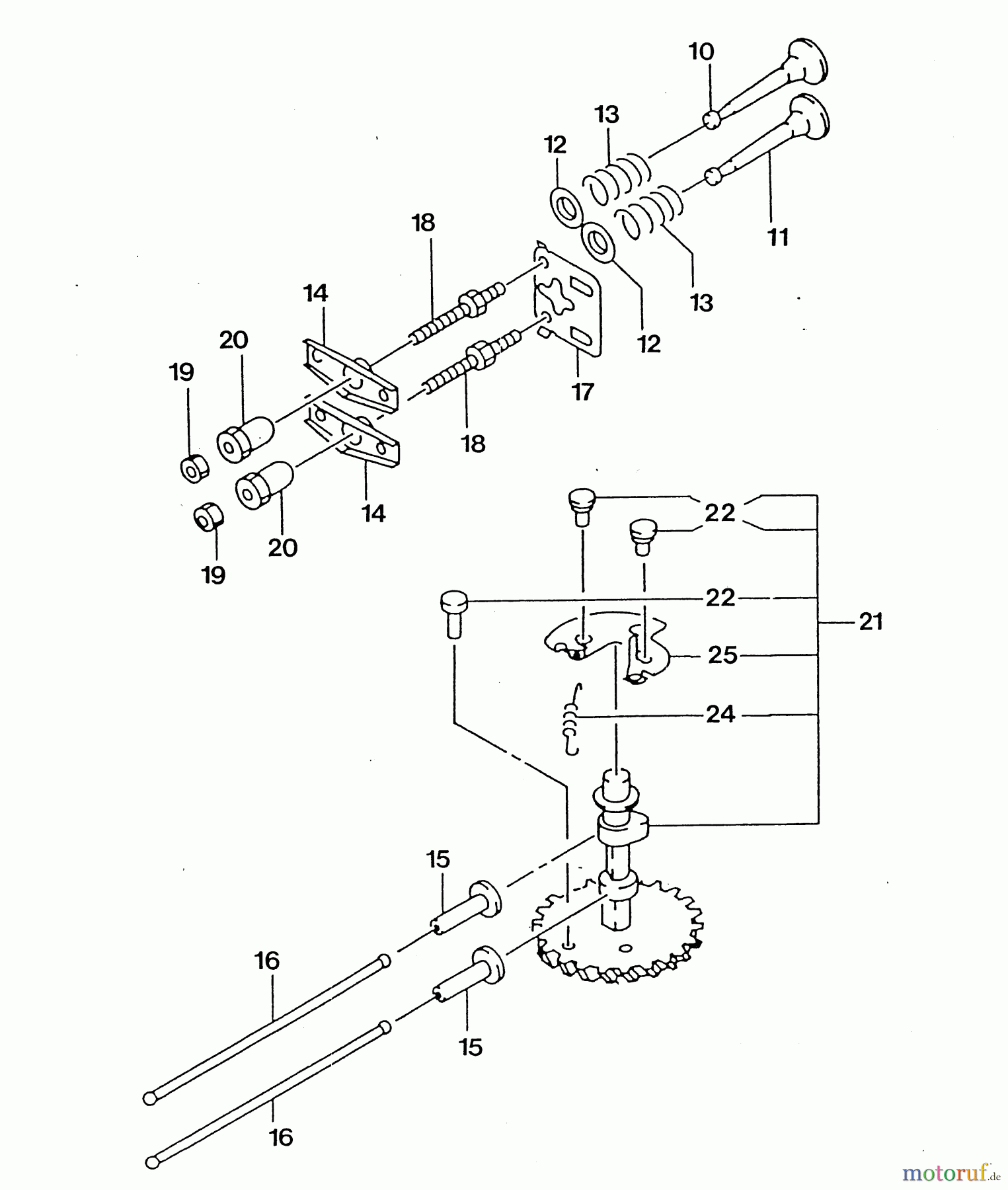  Wolf-Garten Petrol engines Kawasaki FC 150 V 2090065  (2003) Camshaft, Valves