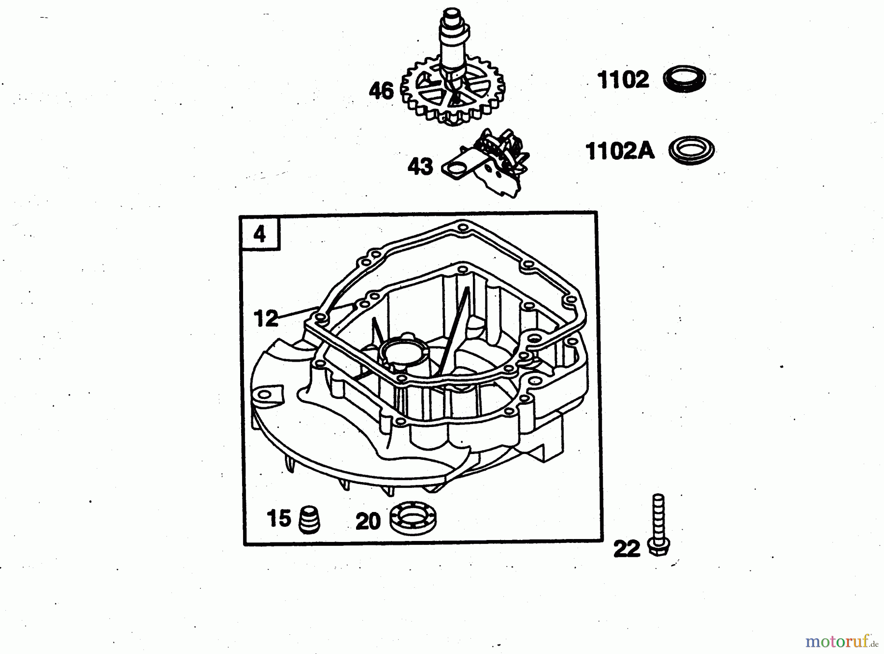 Wolf-Garten Petrol engines Briggs&Stratton Intek Edge SV 2057005  (2003) Camshaft, Sump bases, Governor