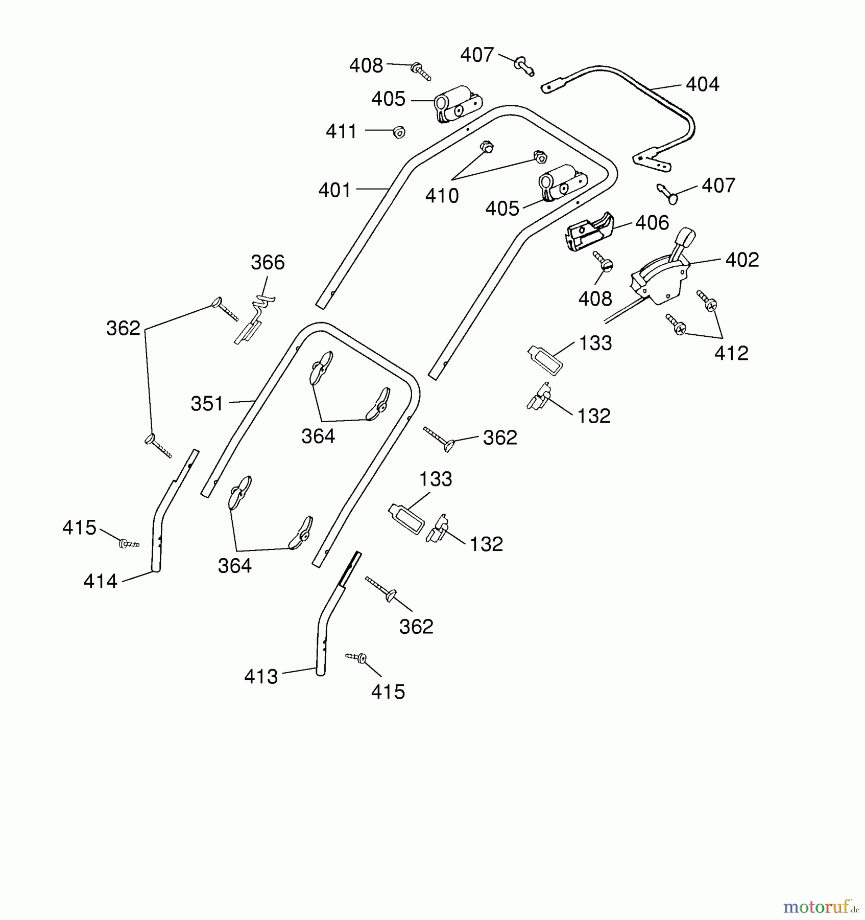  Wolf-Garten Petrol mower 2.46 BS 4601004 Series B  (2004) Handle