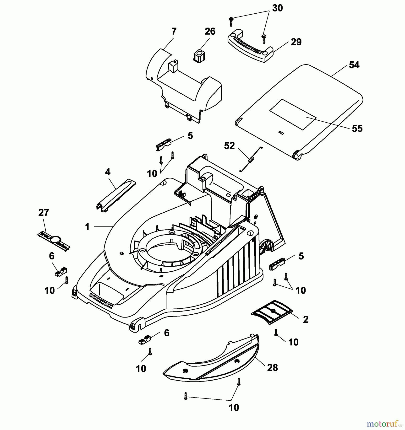  Wolf-Garten Petrol mower 2.46 TM 4604004 Series A  (2003) Deck housing