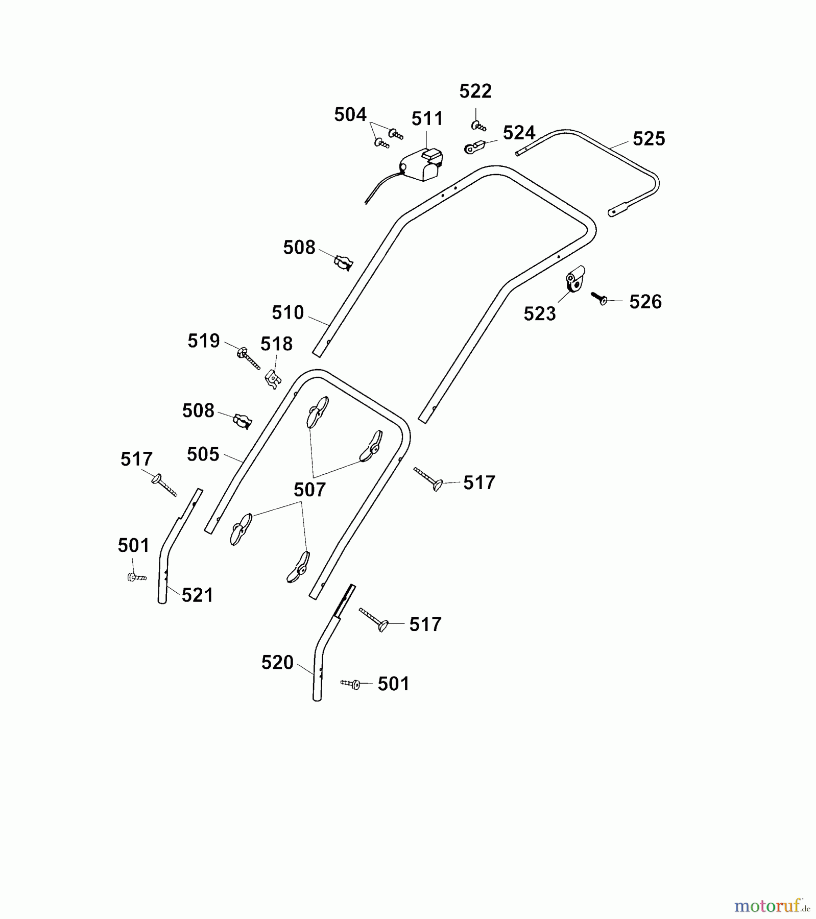  Wolf-Garten Battery mower Esprit 40 AC 4042000 Series E  (2004) Handle