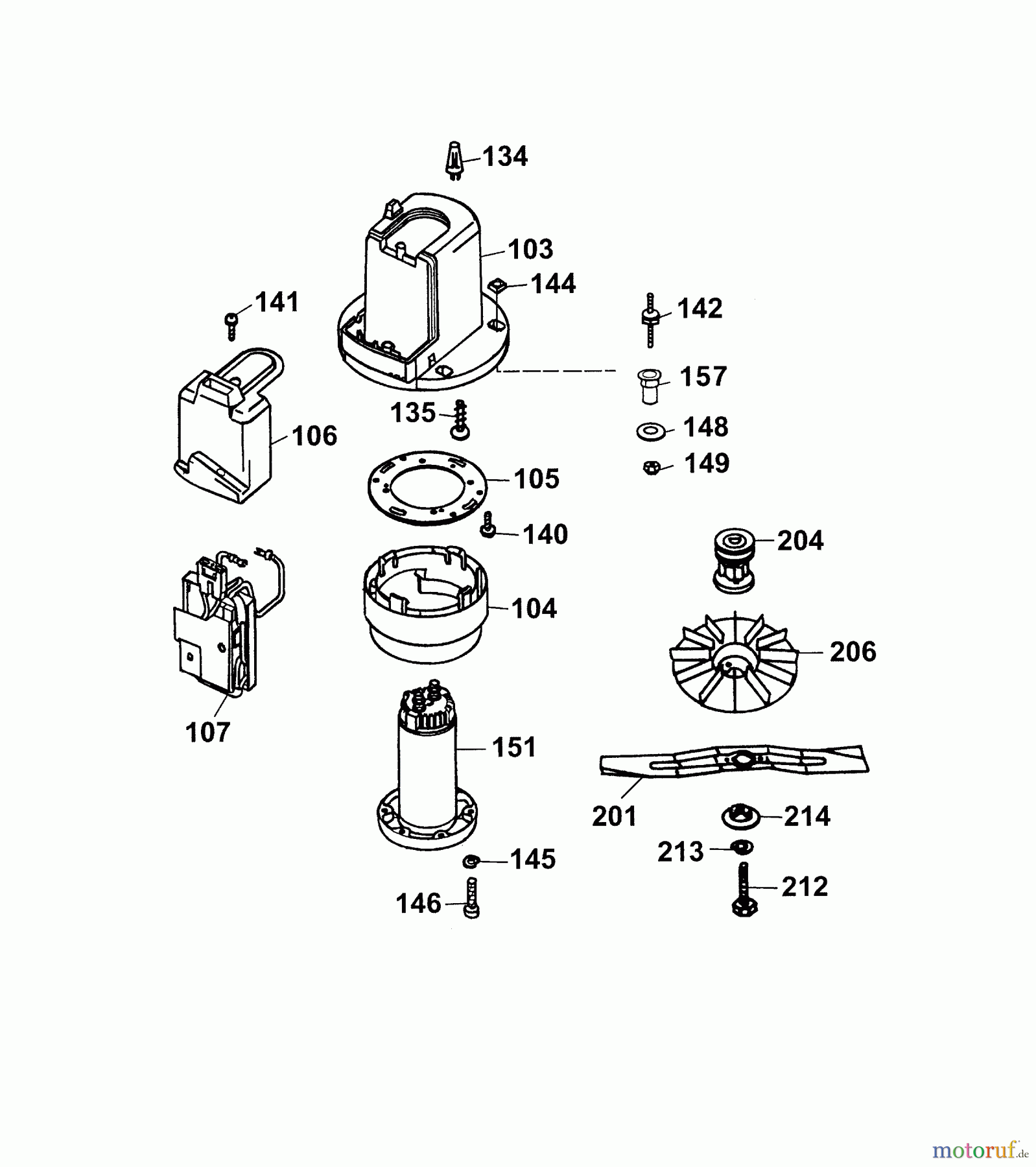  Wolf-Garten Battery mower Esprit 40 AC 4042000 Series E  (2004) Cover engine, Blade, Engine