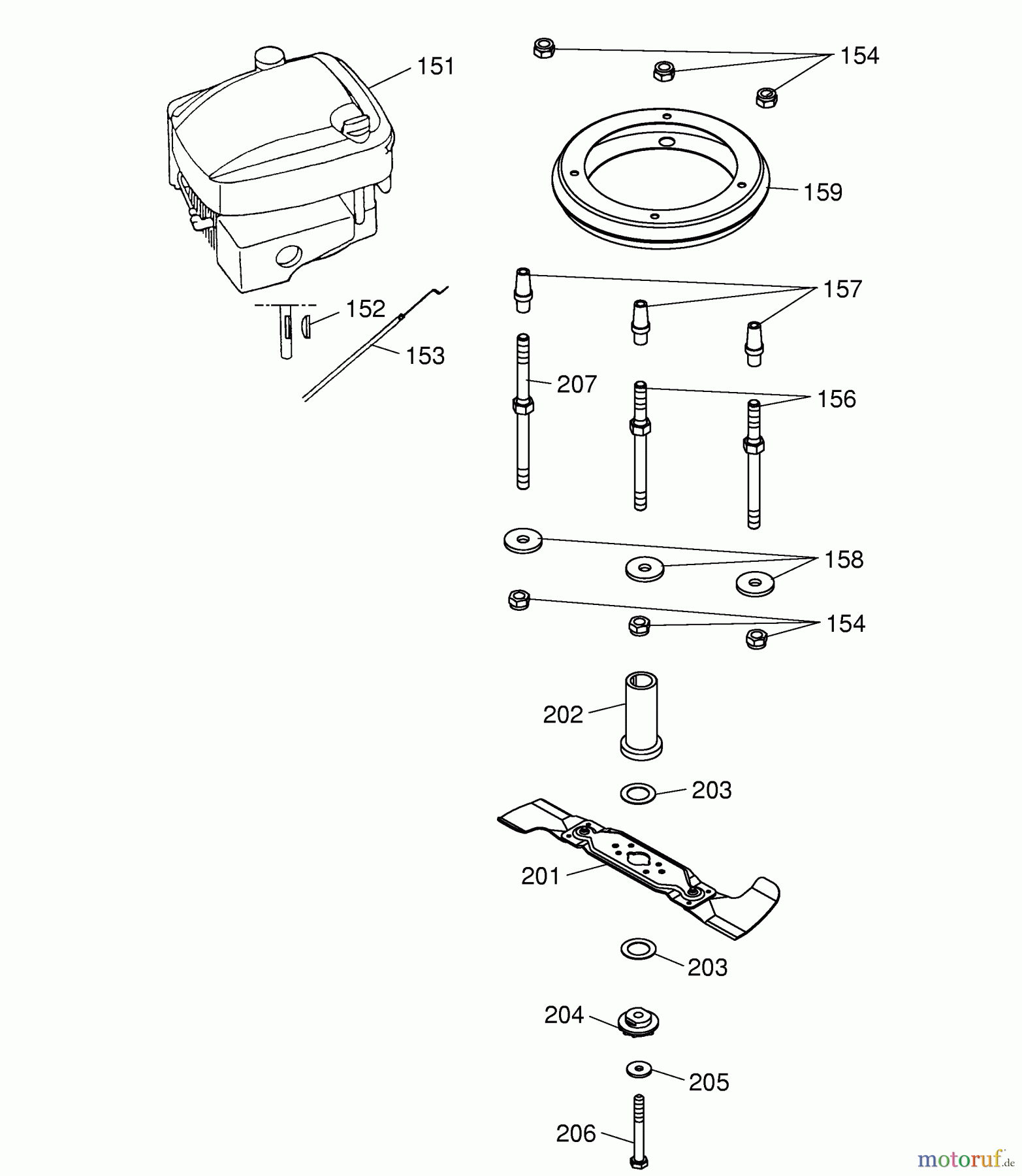  Wolf-Garten Petrol mower Esprit 40 TM 4004000 Series B  (2004) Blade, Blade adapter, Engine