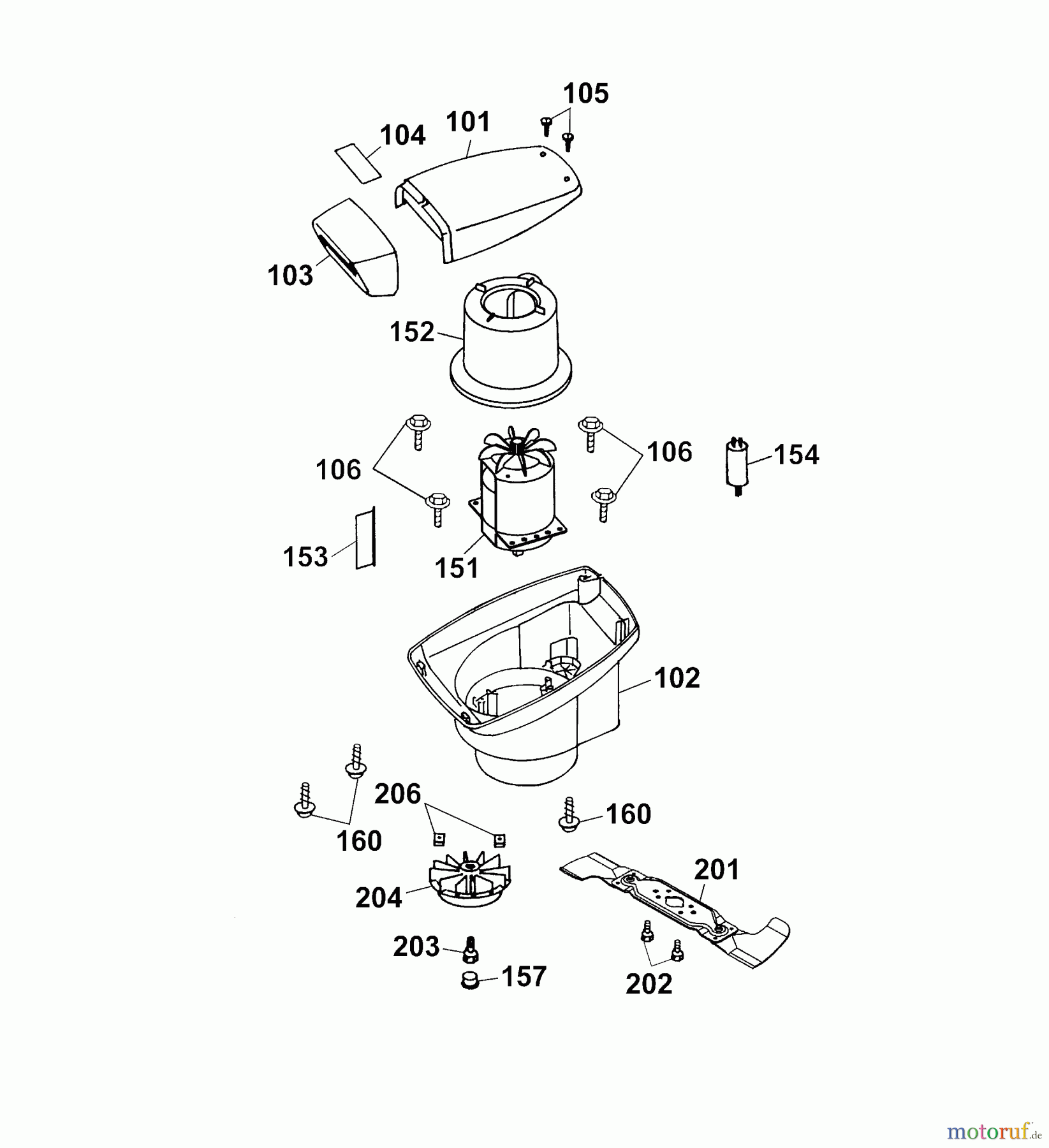  Wolf-Garten Electric mower Premio 46 E 4628000 Series D, E  (2004) Cover engine, Blade, Engine