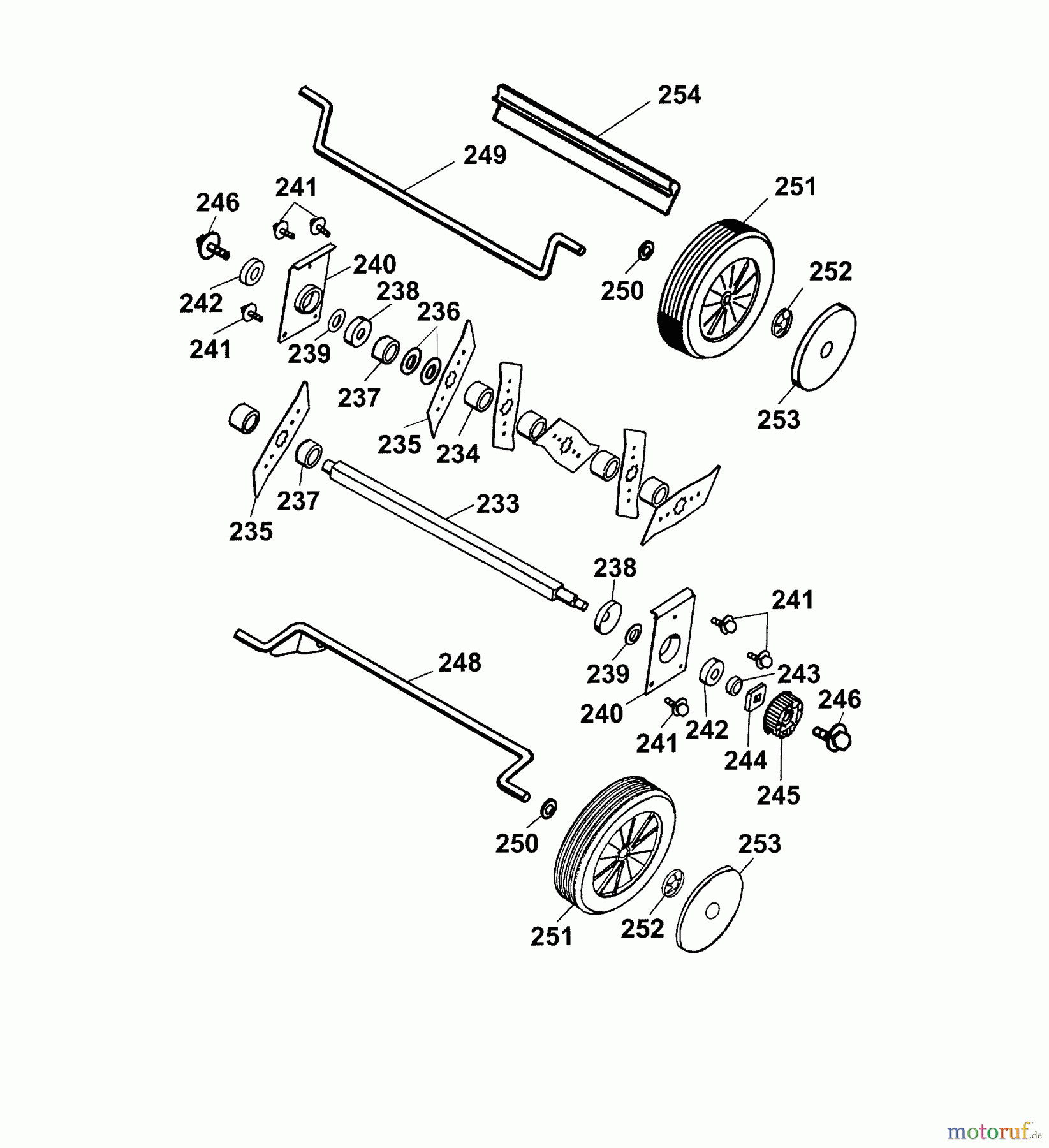  Wolf-Garten Electric verticutter UV 30 EV 3630683 Series B, C  (2004) Rotor, Wheels