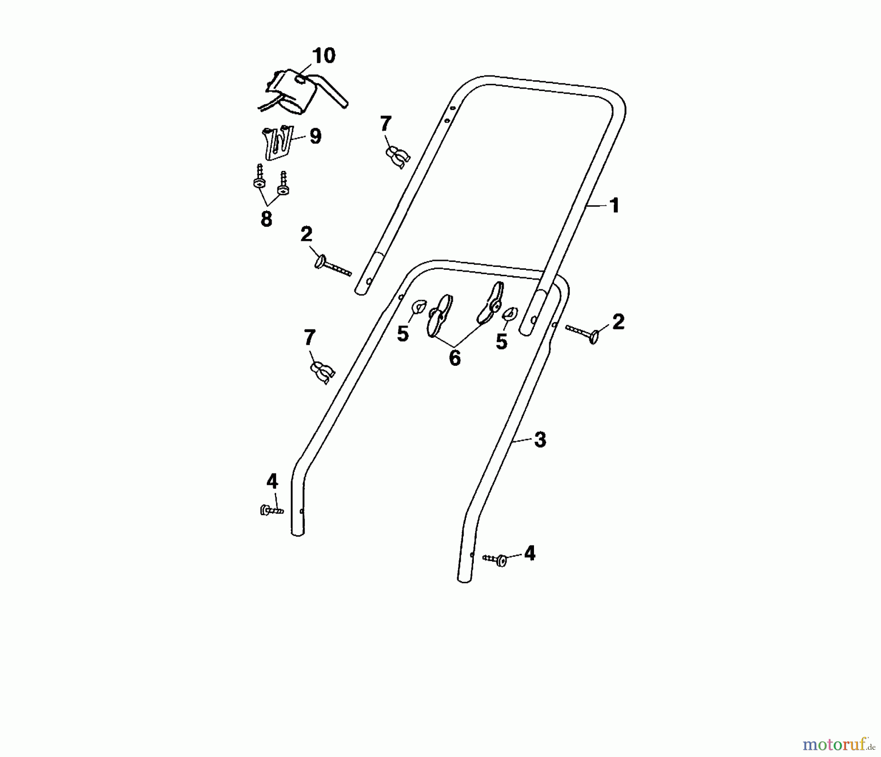 Wolf-Garten Electric mower 2.38 E 4961080 Series A (2002) Handle