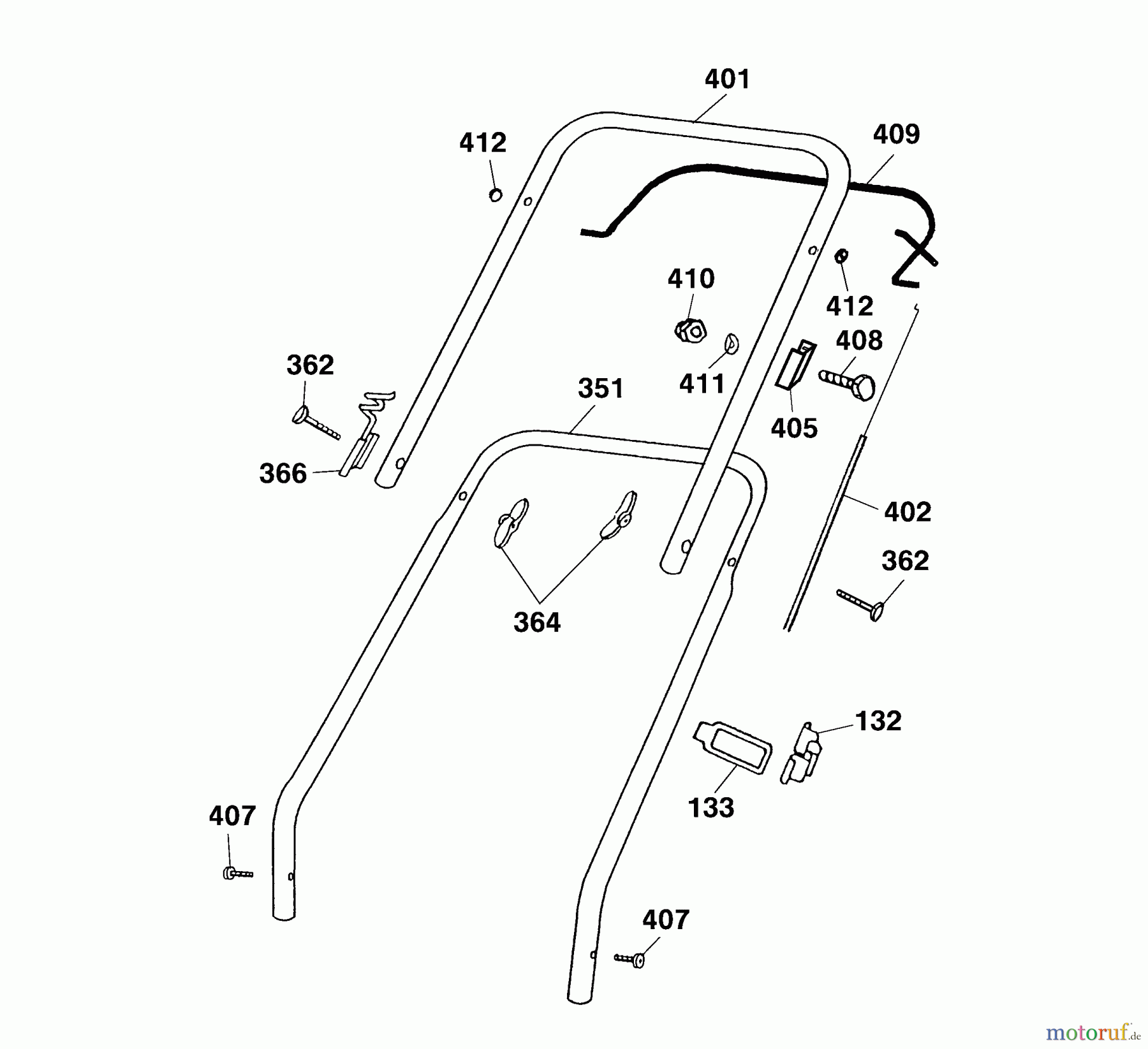  Wolf-Garten Petrol mower 2.40 BC 4001085 Series A, B  (2003) Handle