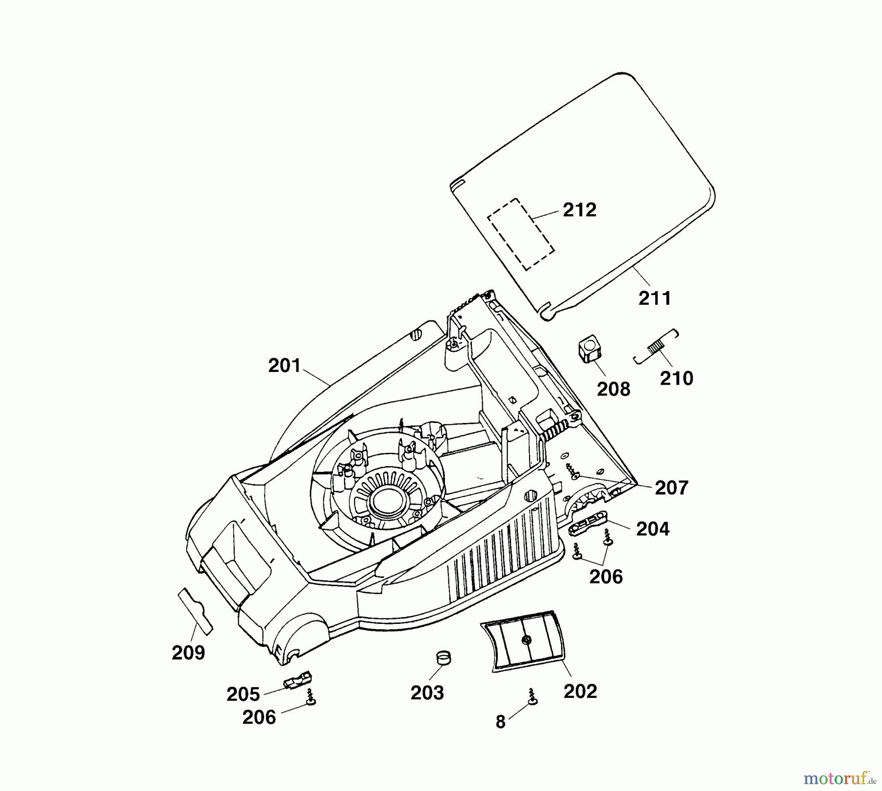 Wolf-Garten Electric mower 2.40 E 4961680 Series A  (2003) Deck housing