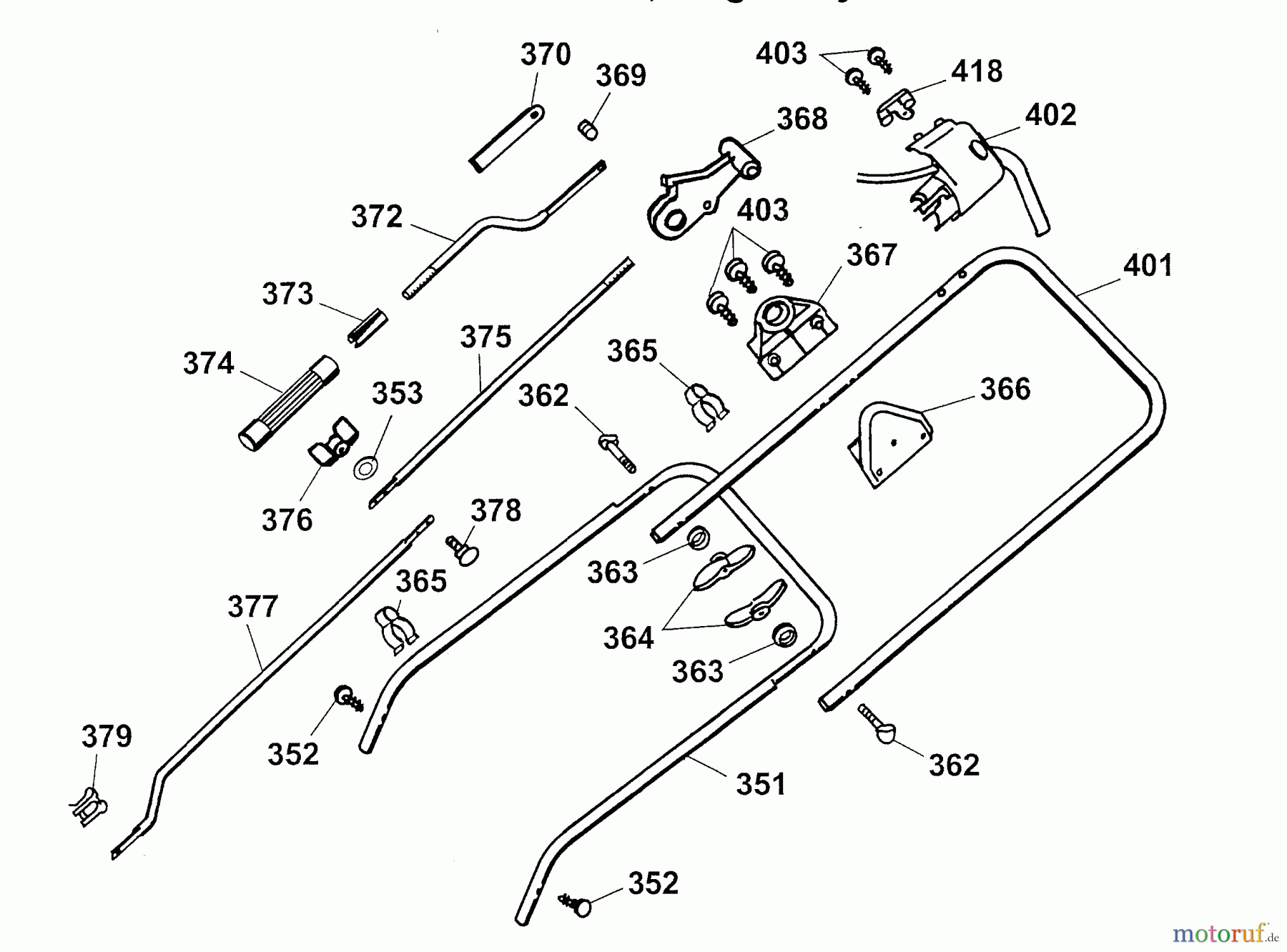 Wolf-Garten Electric verticutter UV 30 EV 3630003 Series A (2001) Handle, Height adjustment