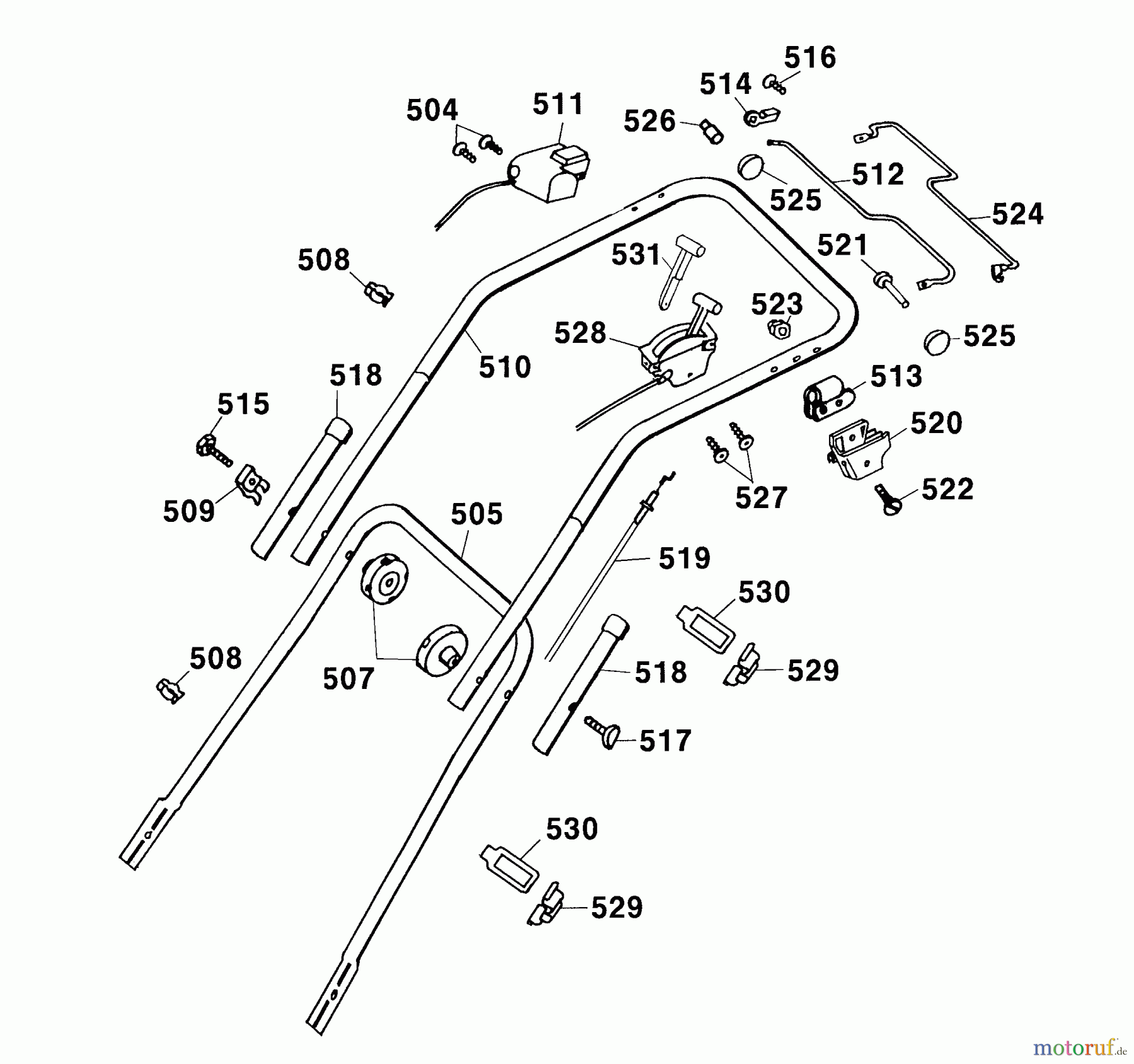  Wolf-Garten Electric mower self propelled Premio 40 EAKF 4027000 Series C  (2003) Handle