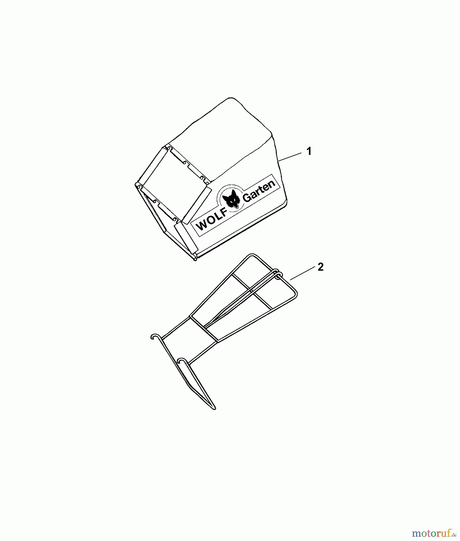 Wolf-Garten Petrol mower self propelled 2.48 XM 4218004 Series A (2007) Grass bag