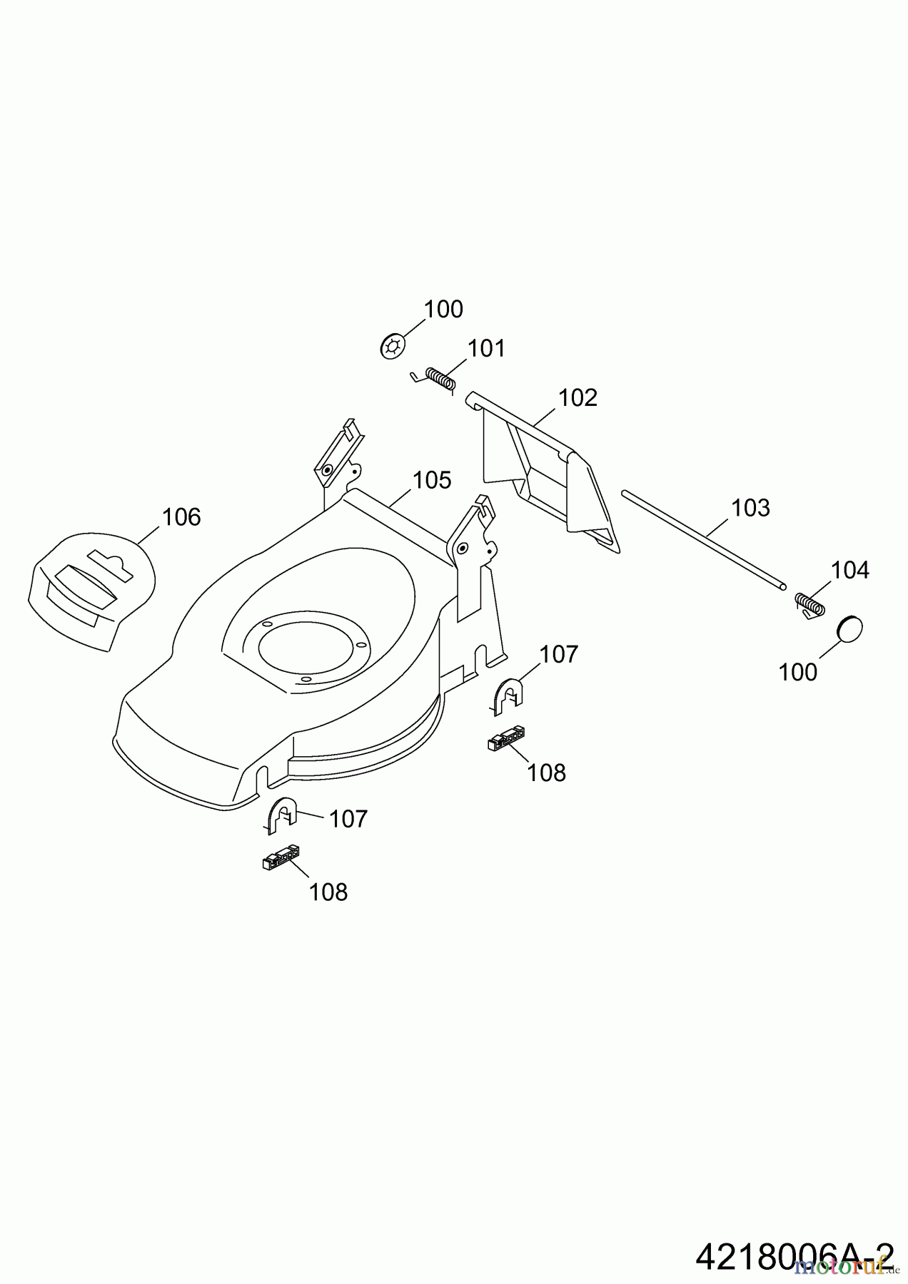 Wolf-Garten Petrol mower self propelled 2.48 XC Good-Line 4218006 Series B (2005) Deck housing