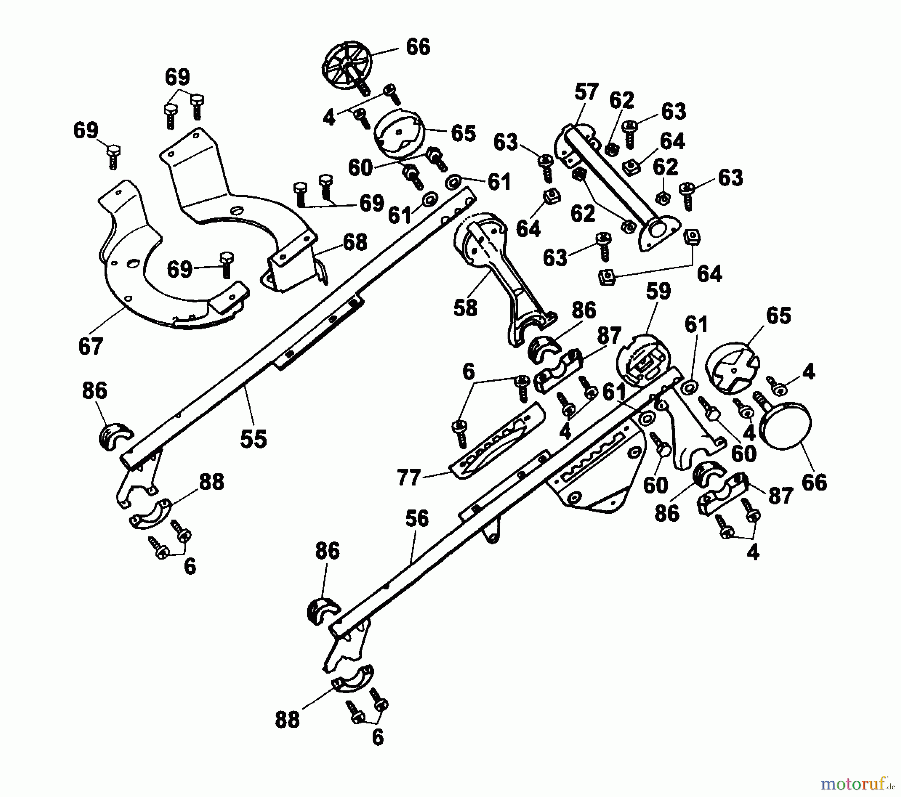  Wolf-Garten Battery mower Concept 43 AC 4332000 Series A  (2001) Frame
