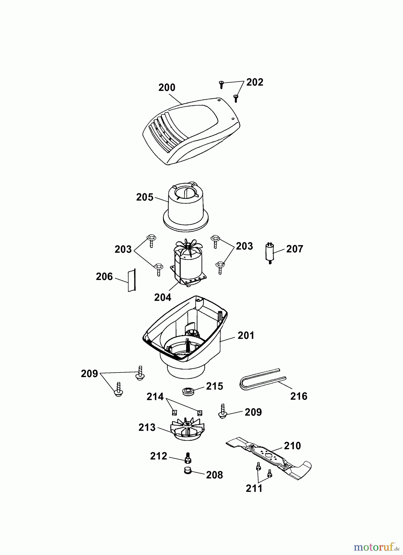 Wolf-Garten Electric mower self propelled Esprit 46 EA 4625000 Series C (2007) Blade, Blade adapter, Engine