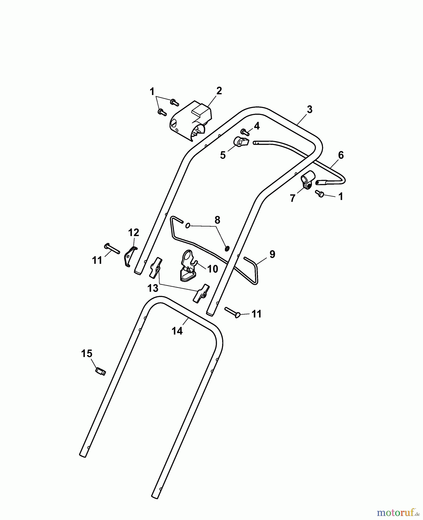  Wolf-Garten Electric mower Compact plus 34 E 4904000 Series B  (2006) Handle