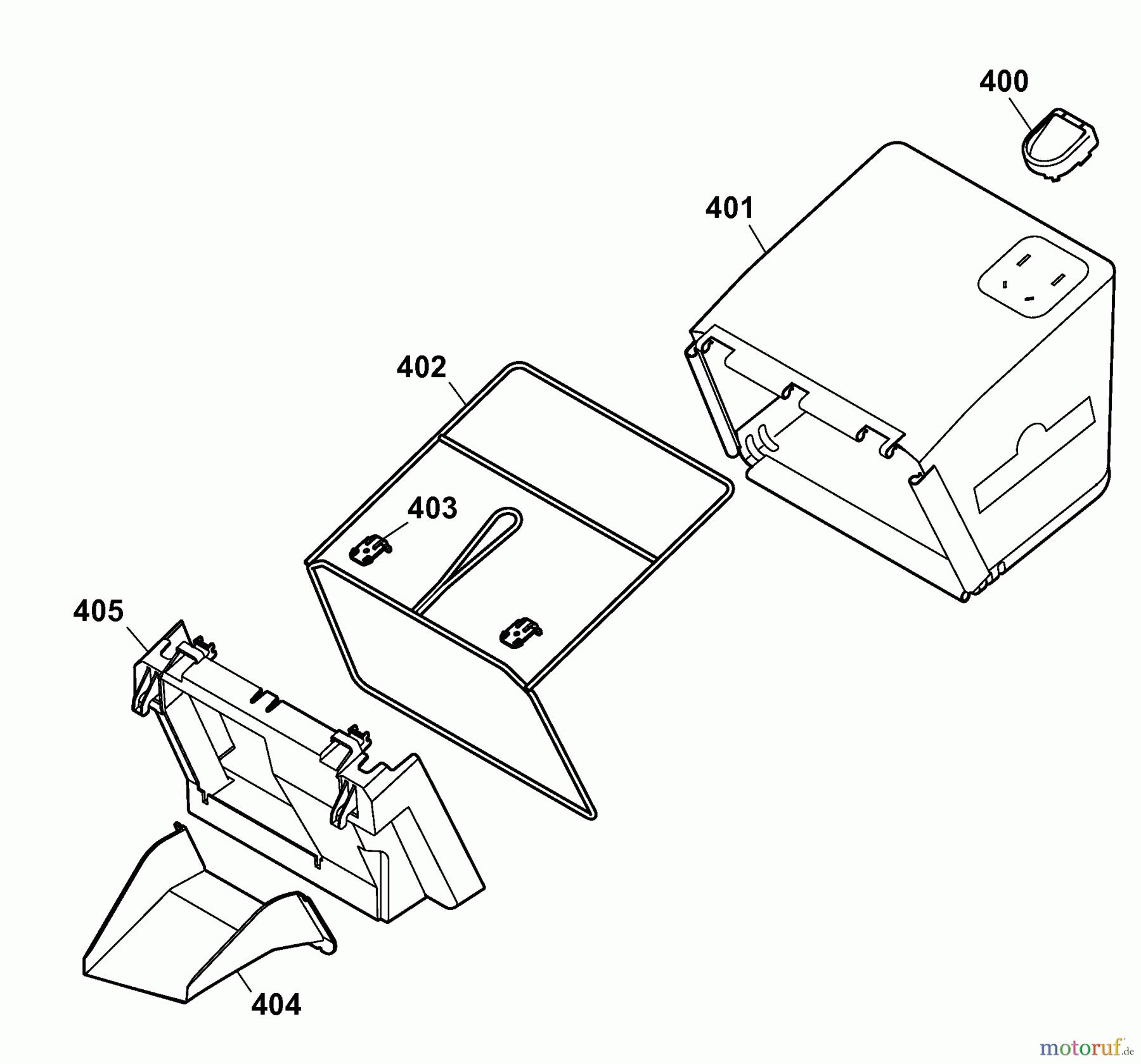  Wolf-Garten Electric mower B plus 34 E 4904085 Series B  (2008) Grass bag