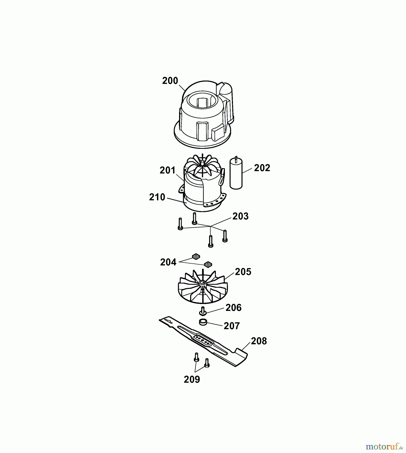 Wolf-Garten Electric mower Compact plus 37 E 4907000 Series B (2007) Blade, Blade adapter, Engine