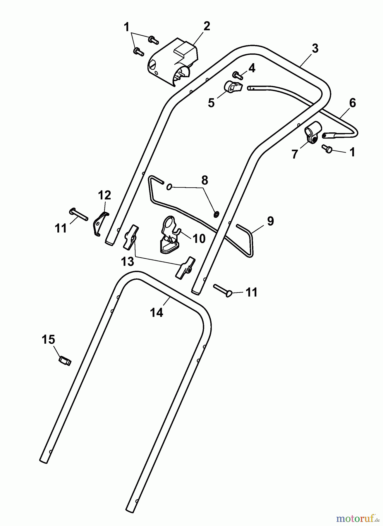  Wolf-Garten Electric mower HBM 36 Compact 4907006 Series B  (2008) Handle