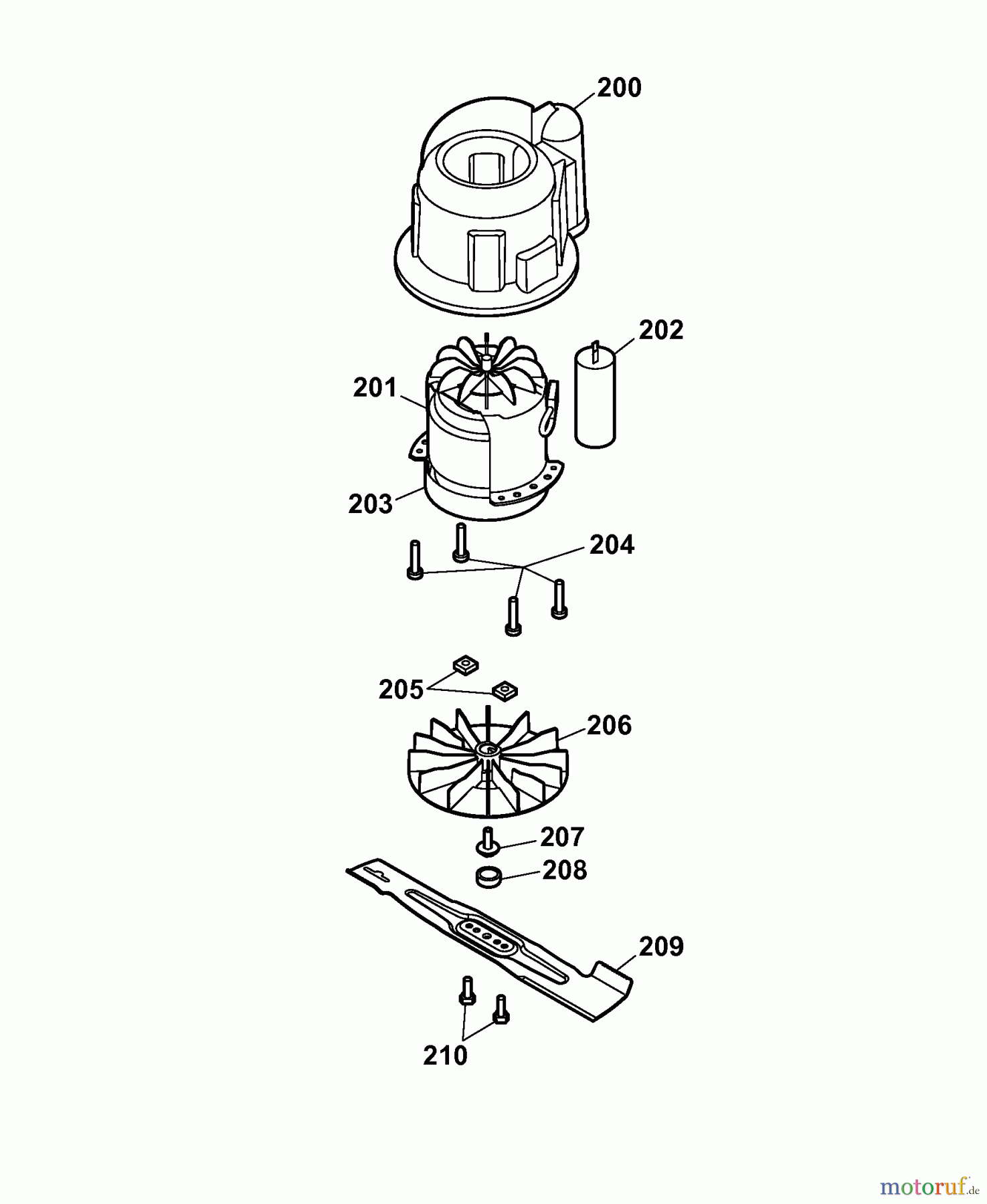  Wolf-Garten Electric mower 2.37 XC 4917006 Series A  (2006) Blade, Blade adapter, Engine