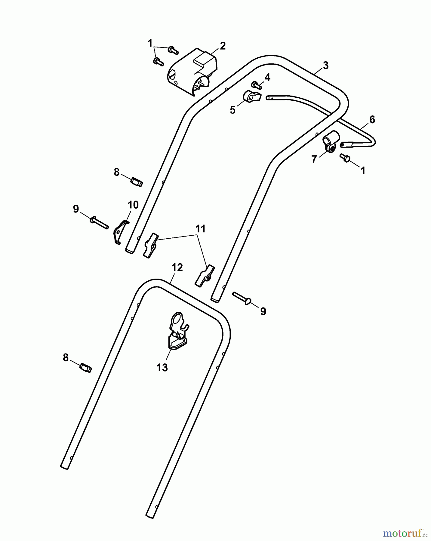  Wolf-Garten Electric mower 2.37 XC 4917006 Series D  (2007) Handle
