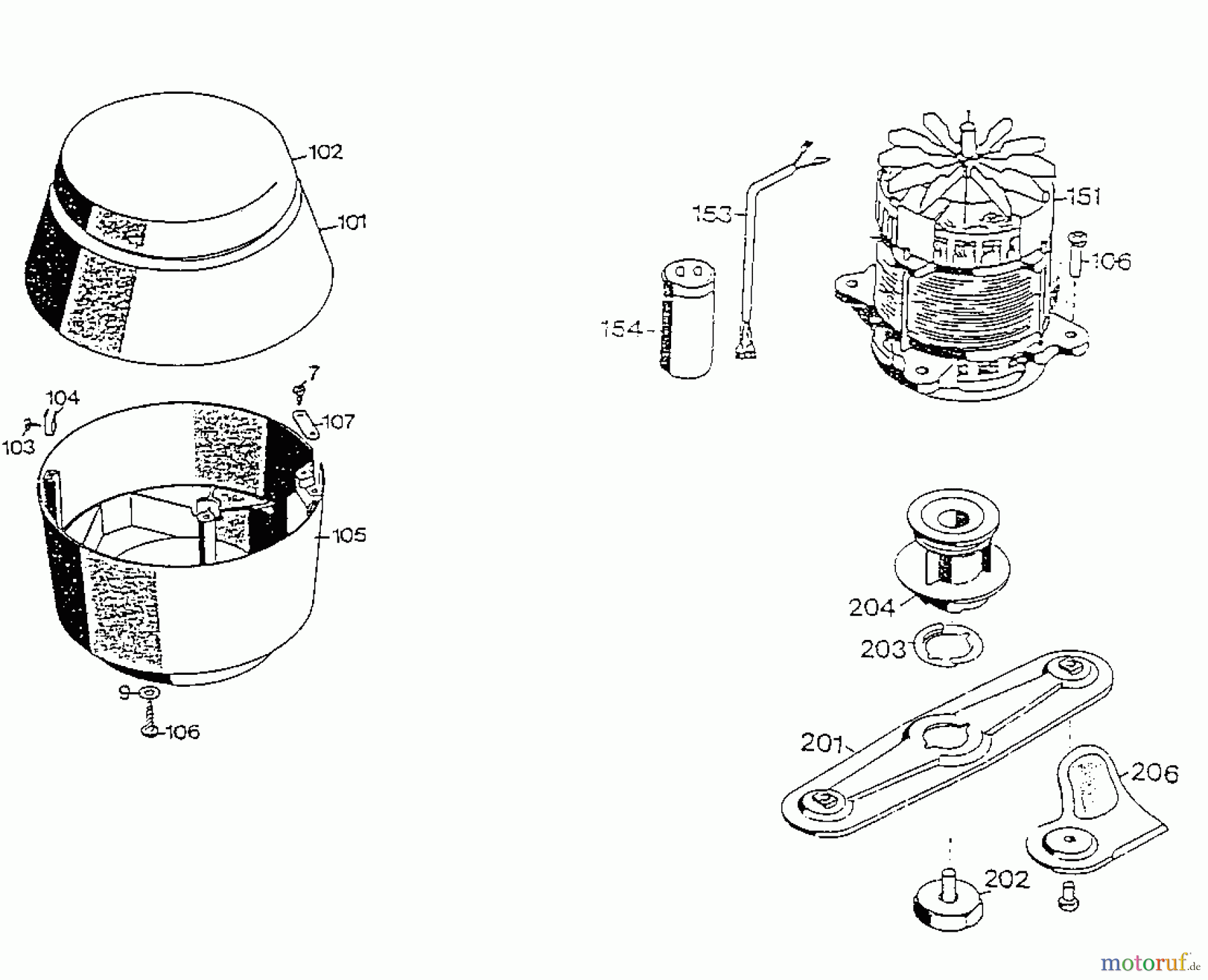  Wolf-Garten Electric mower HB 42 E 4940685 Series A  (2000) Cover engine, Blade, Engine