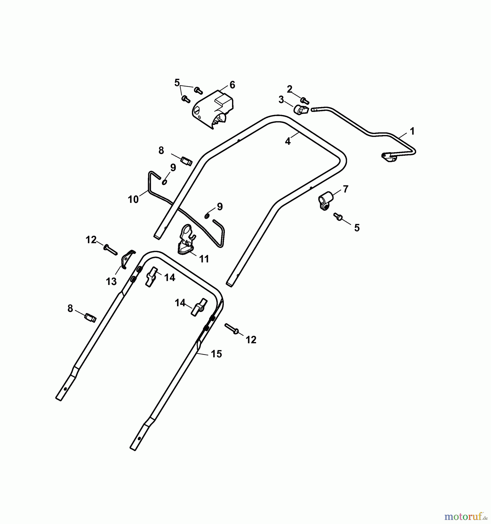  Wolf-Garten Electric mower 2.40 E 4968009 Series A  (2007) Handle