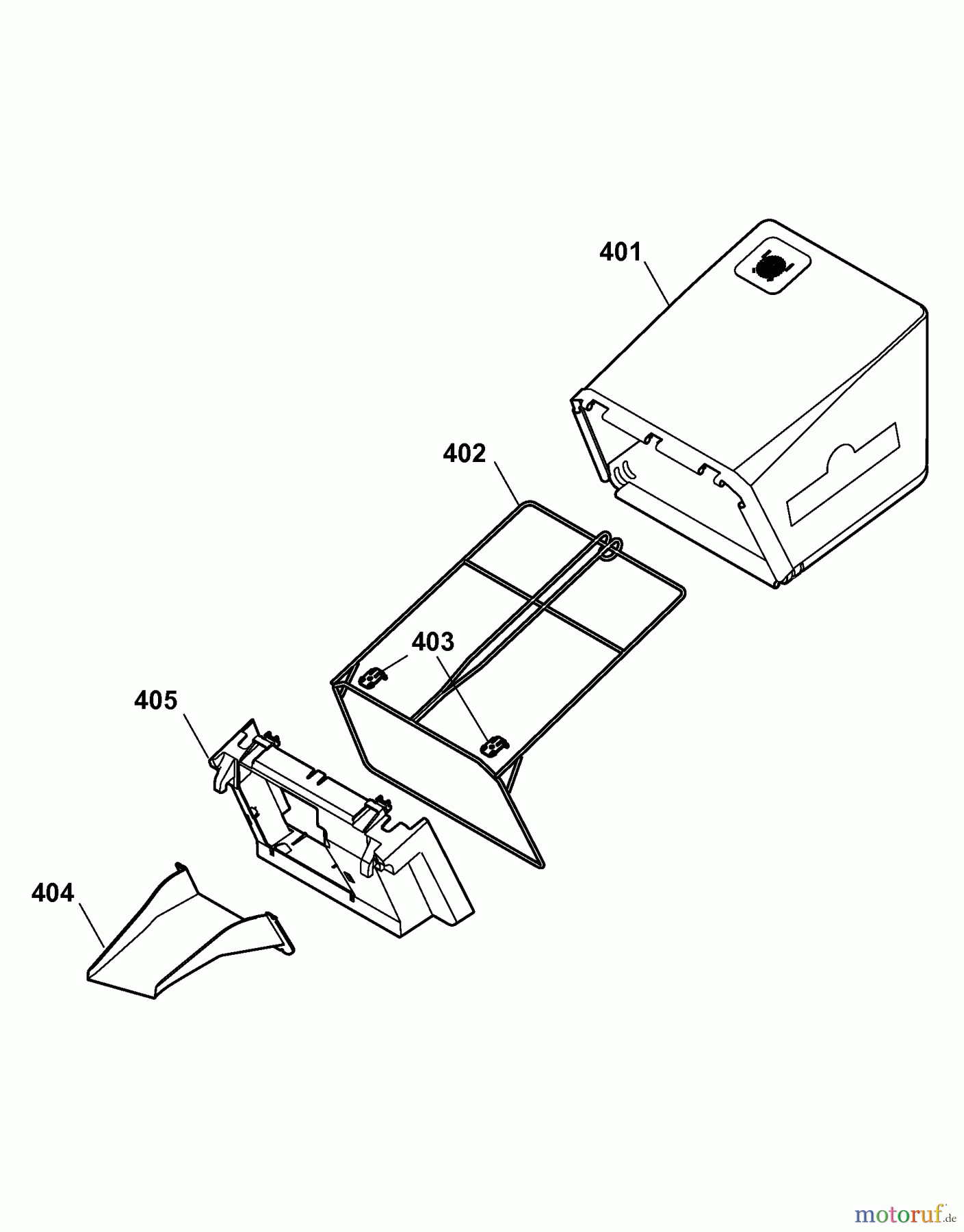  Wolf-Garten Electric mower 1.40 XC 4968088 Series B  (2009) Grass bag