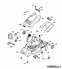 Wolf-Garten Power Edition 40 E-1 4980003 Series A (2006) Ricambi Deck housing